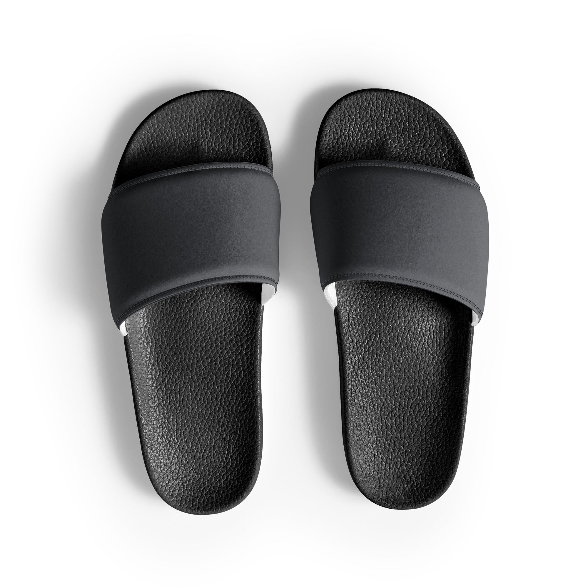 Graphite Gray Color Men's Slides by Visual Verse - Image 1