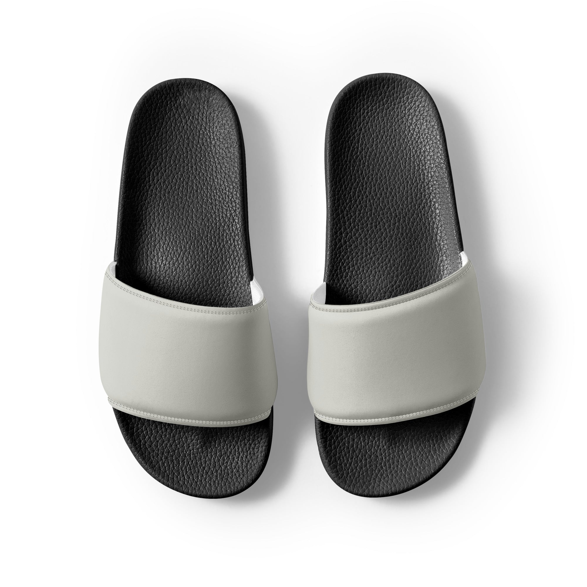 Gray Owl Color Men's Slides by Visual Verse - Image 2