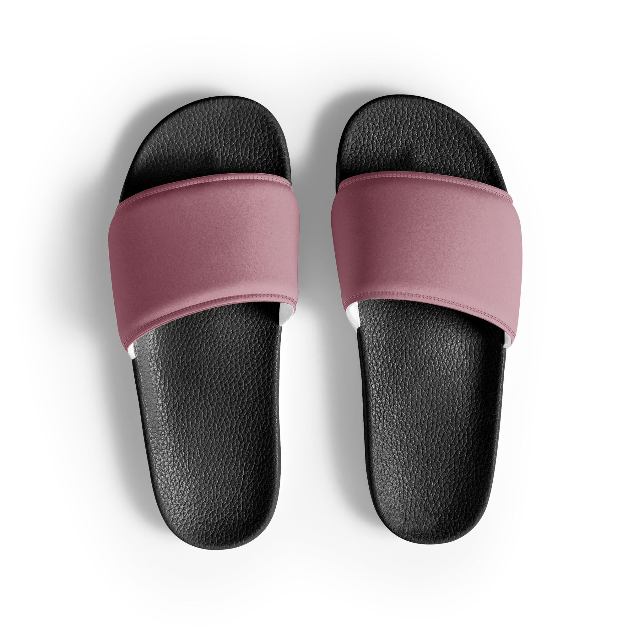 Gray Pink Color Men's Slides by Visual Verse - Image 1