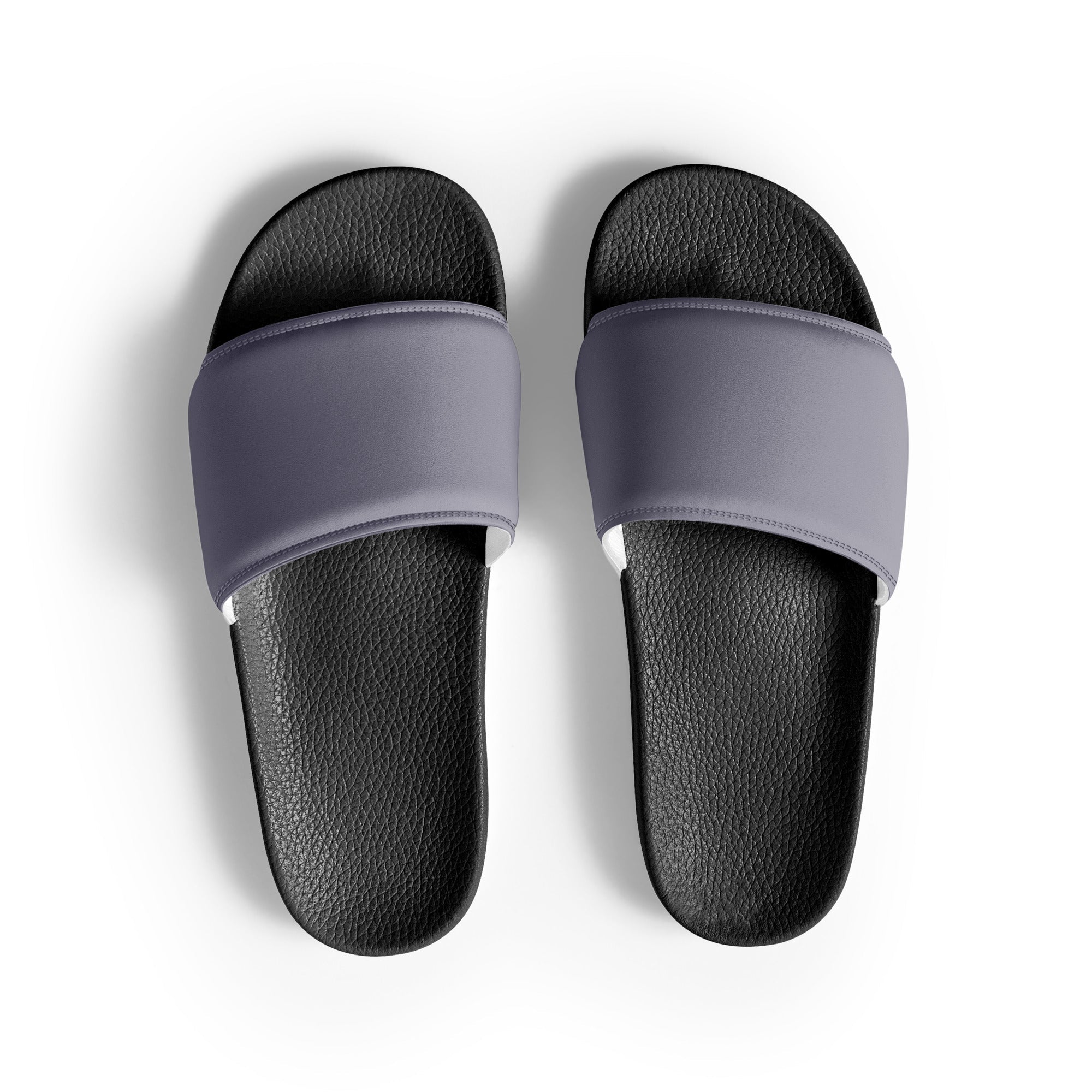 Gray Suit Color Men's Slides by Visual Verse - Image 1