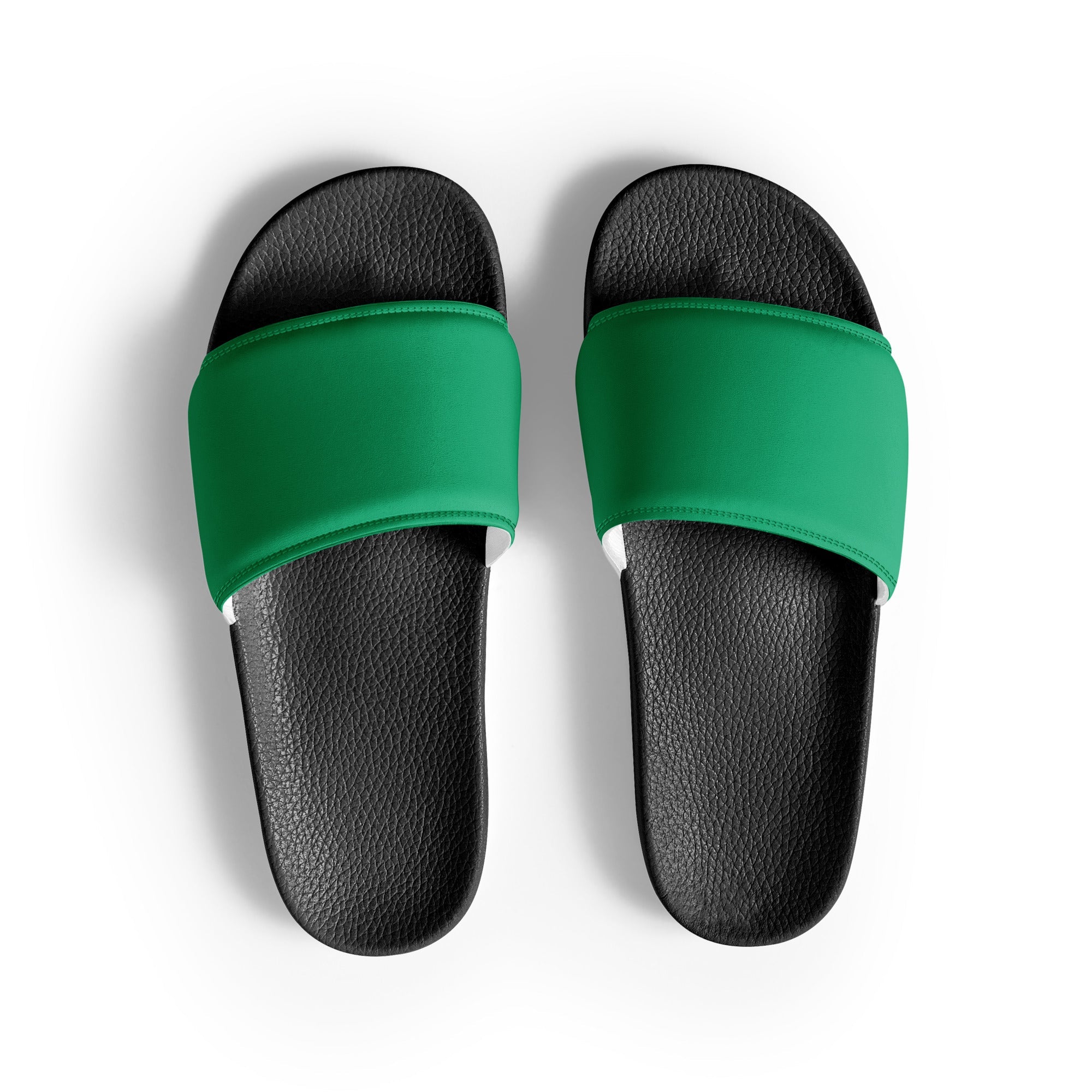 Green Haze Color Men's Slides by Visual Verse - Image 1