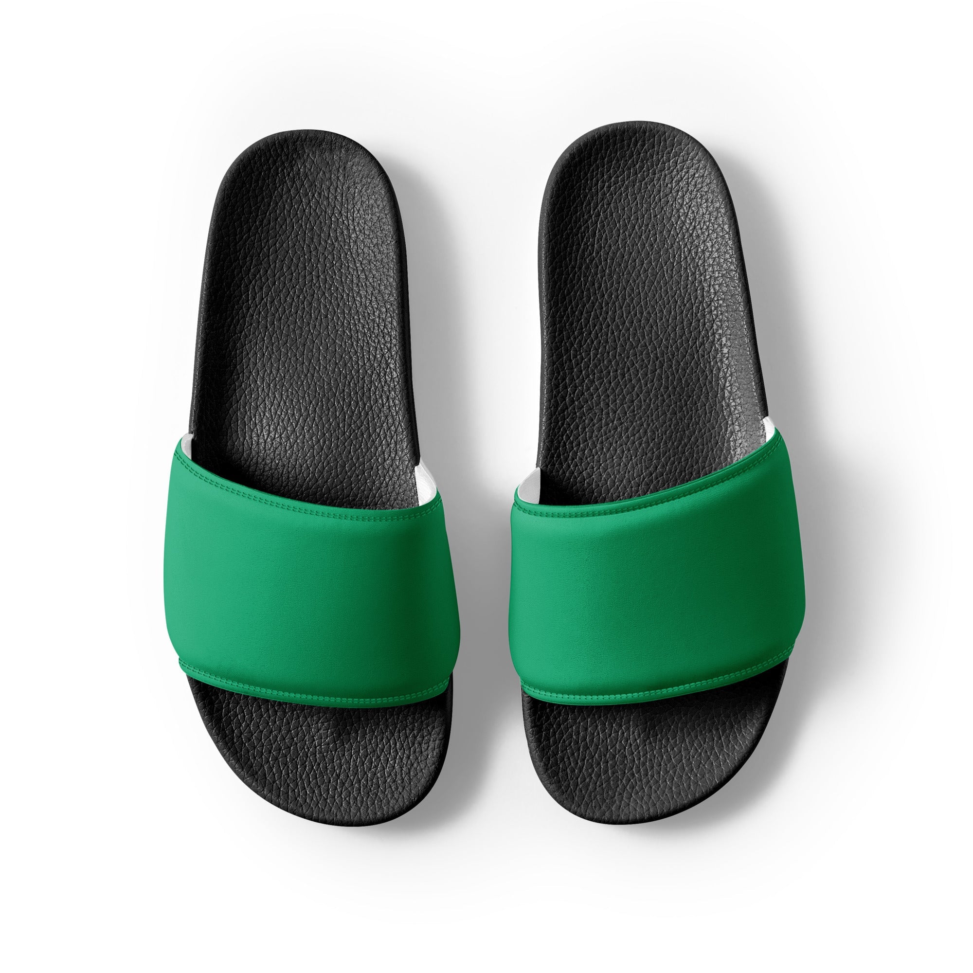 Green Haze Color Men's Slides by Visual Verse - Image 2