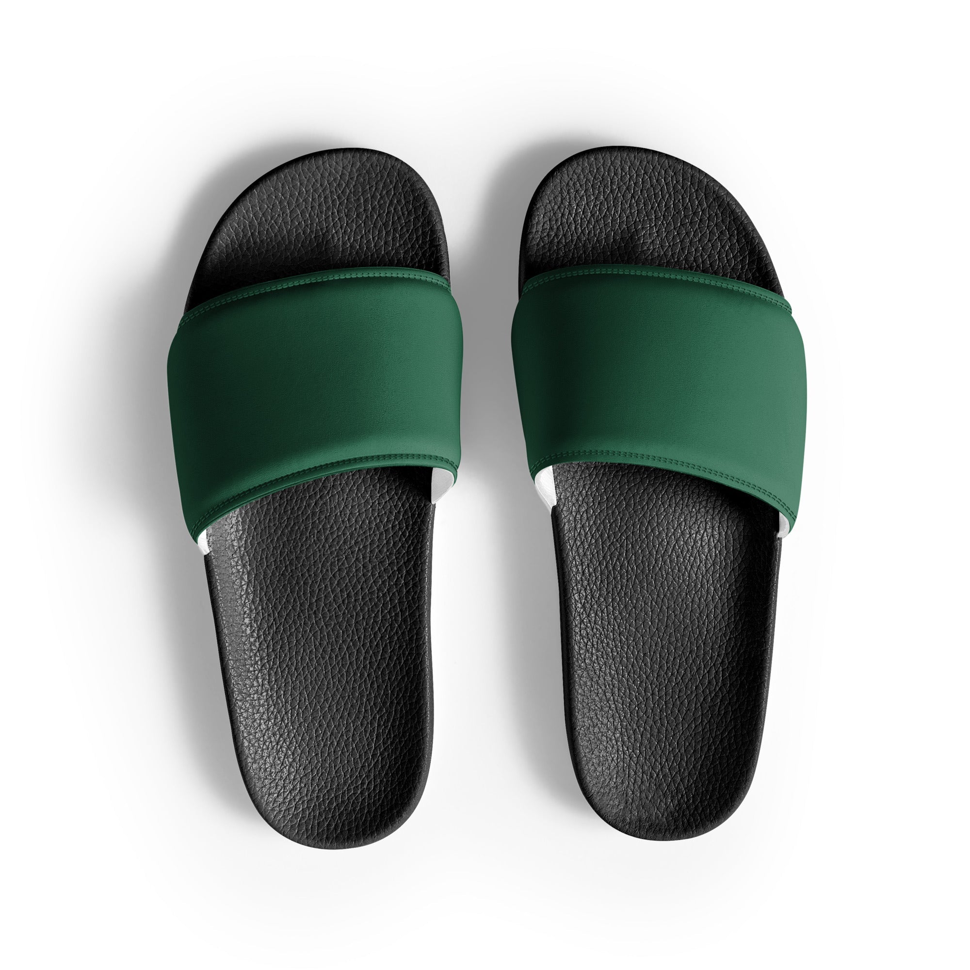 Green Pea Color Women's Slides by Visual Verse - Image 1