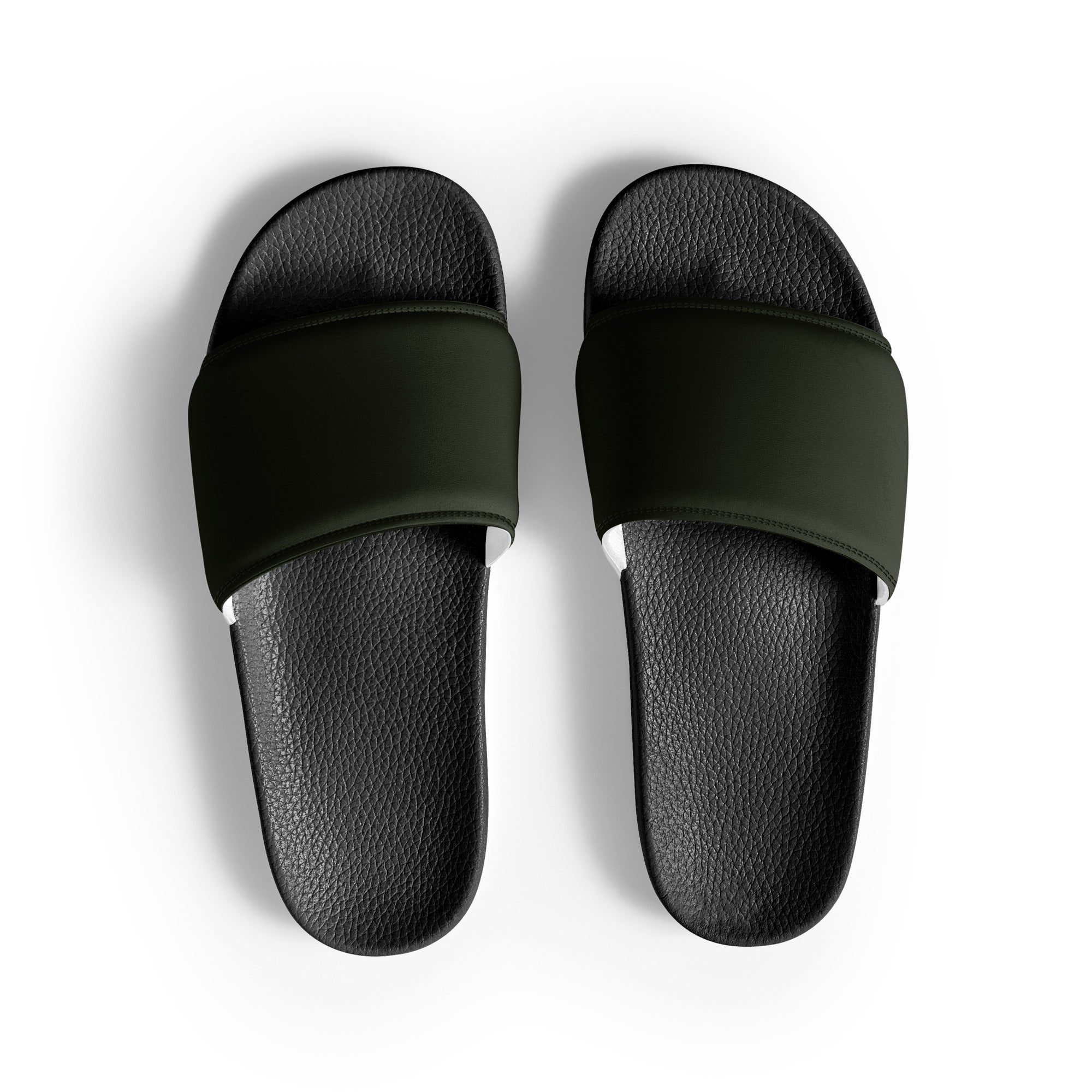 Green Waterloo Color Men's Slides by Visual Verse - Image 1