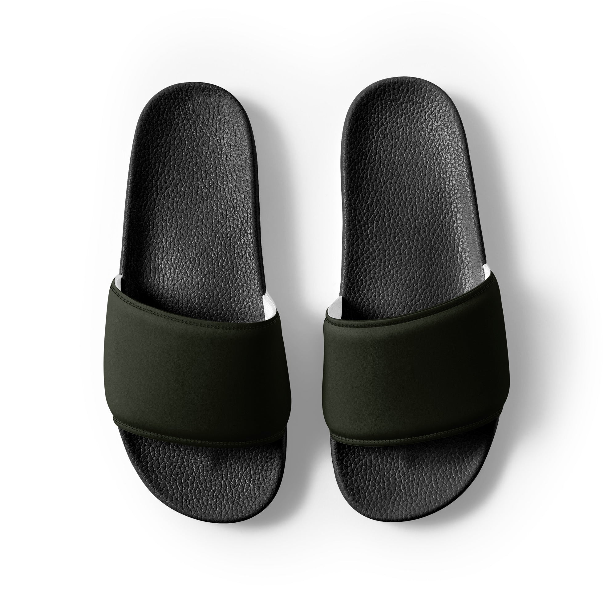 Green Waterloo Color Men's Slides by Visual Verse - Image 2