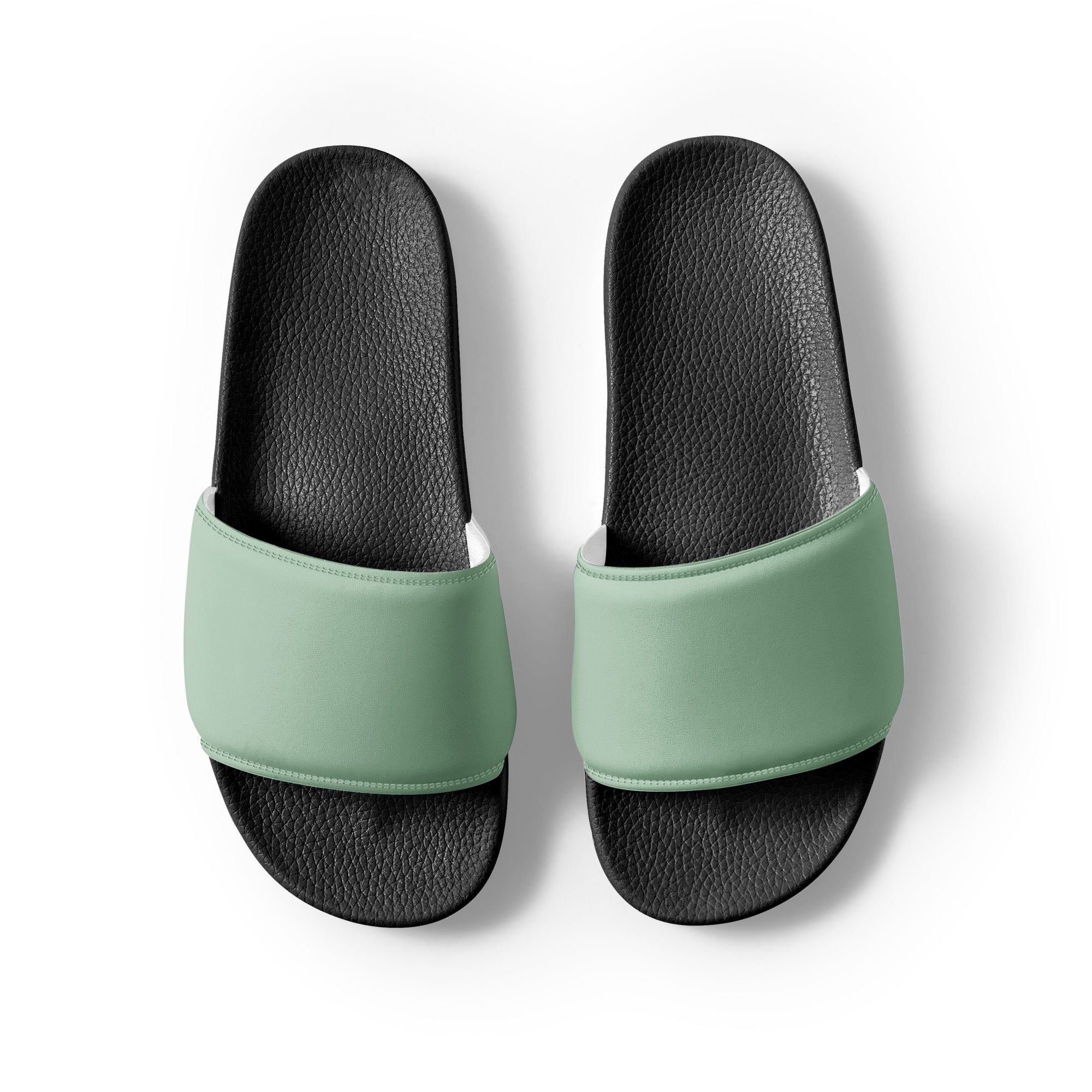 Gum Leaf Color Men's Slides by Visual Verse - Image 2