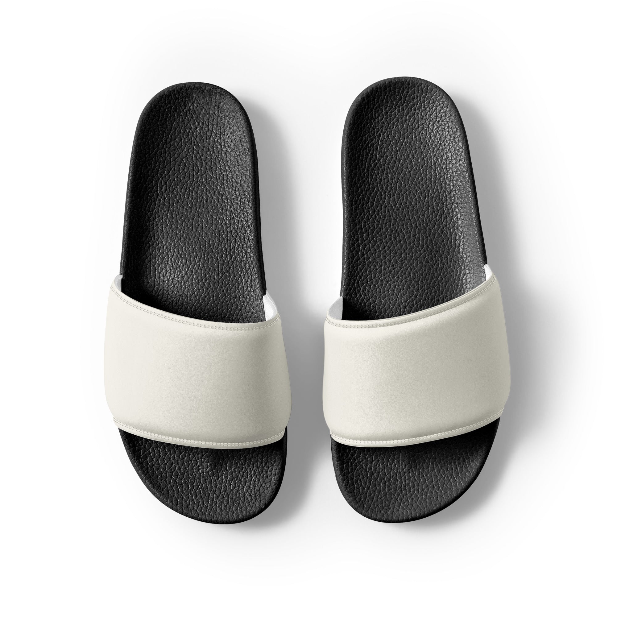 Half Orchid White Color Men's Slides by Visual Verse - Image 2