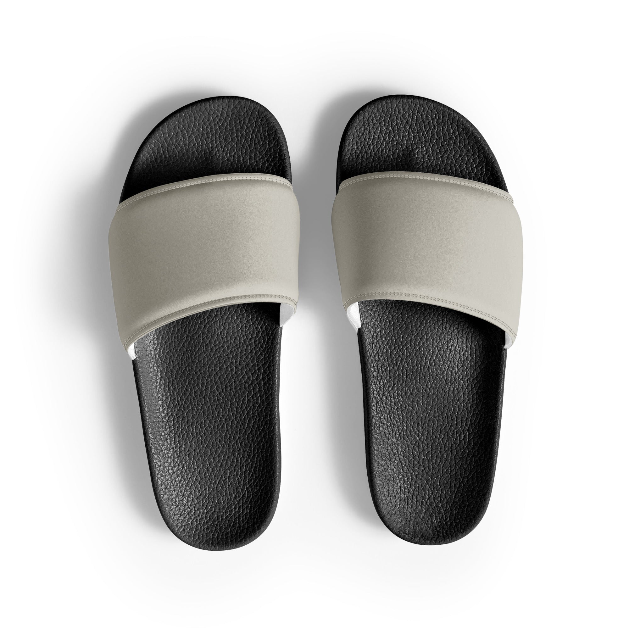 Half Truffle Color Men's Slides by Visual Verse - Image 1