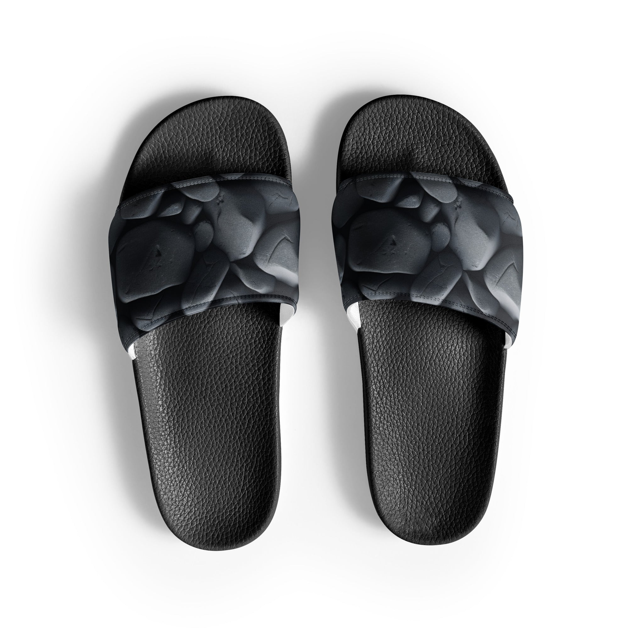 Hematite Rock Men's Slides by Visual Verse - Image 1