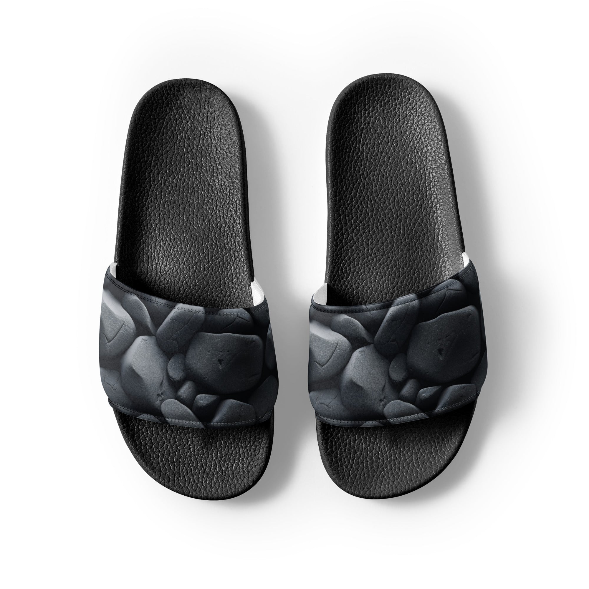 Hematite Rock Men's Slides by Visual Verse - Image 2