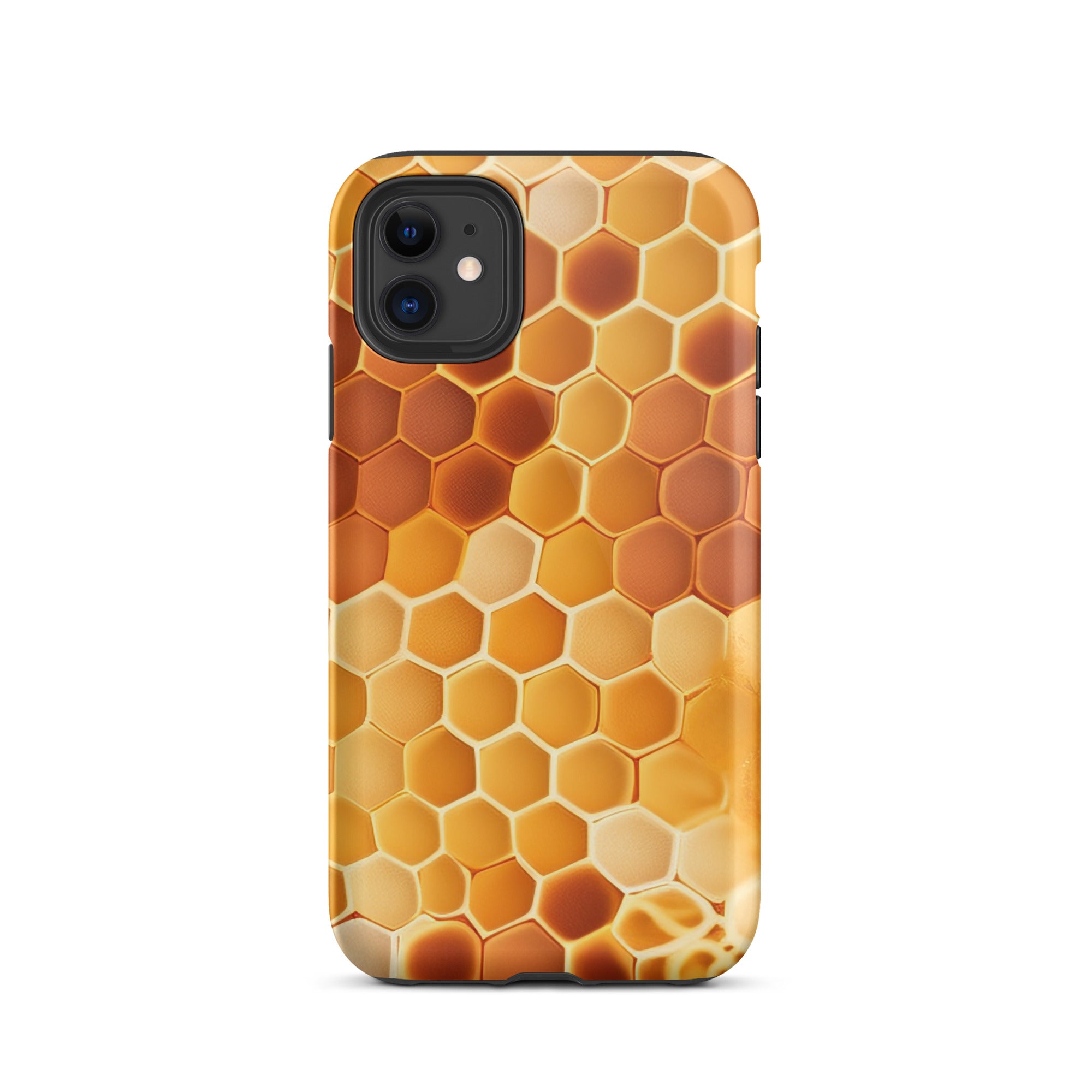 Hexagonal Honeybee Hives iPhone Case by Visual Verse - Image 1