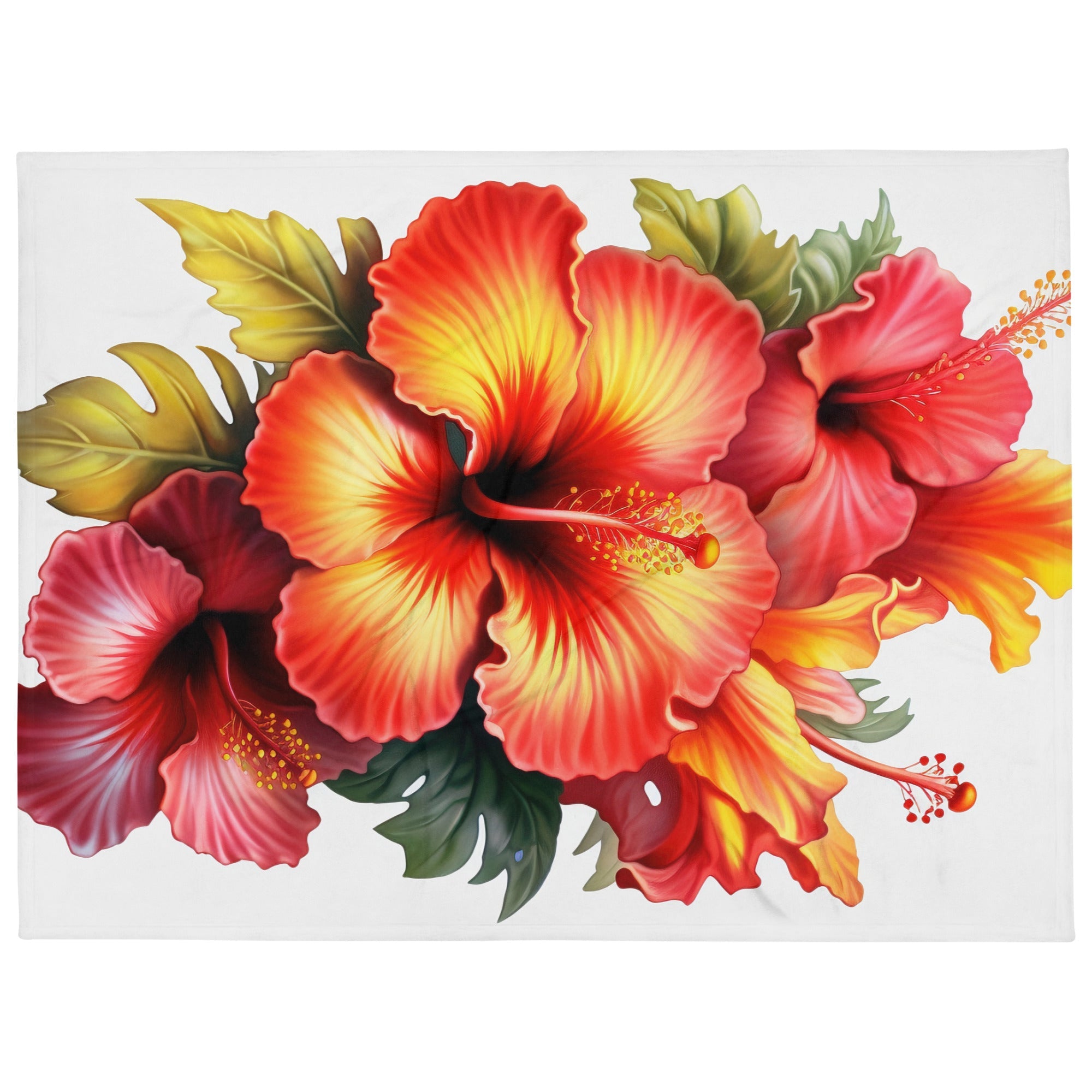 Hibiscus Flower Blanket by Visual Verse - Image 1