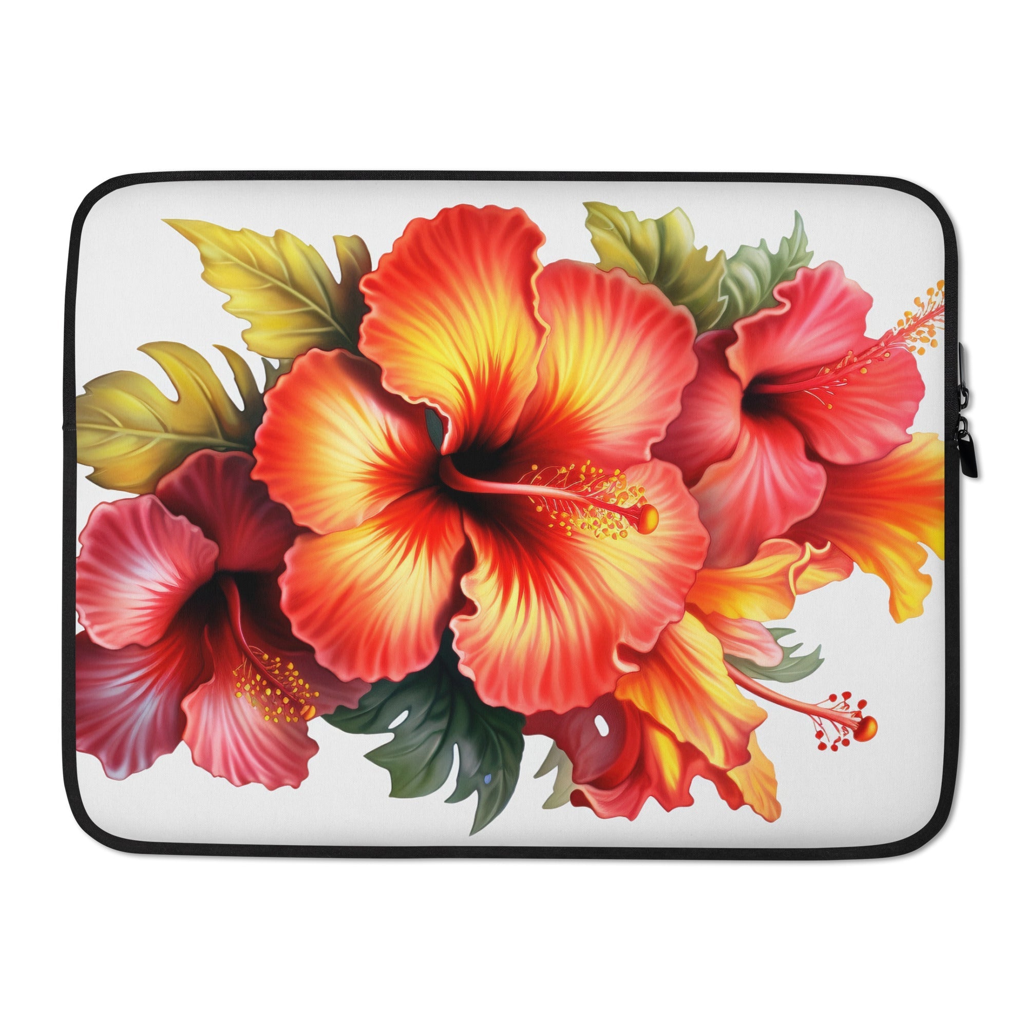 Hibiscus Flower Laptop Sleeve by Visual Verse - Image 1