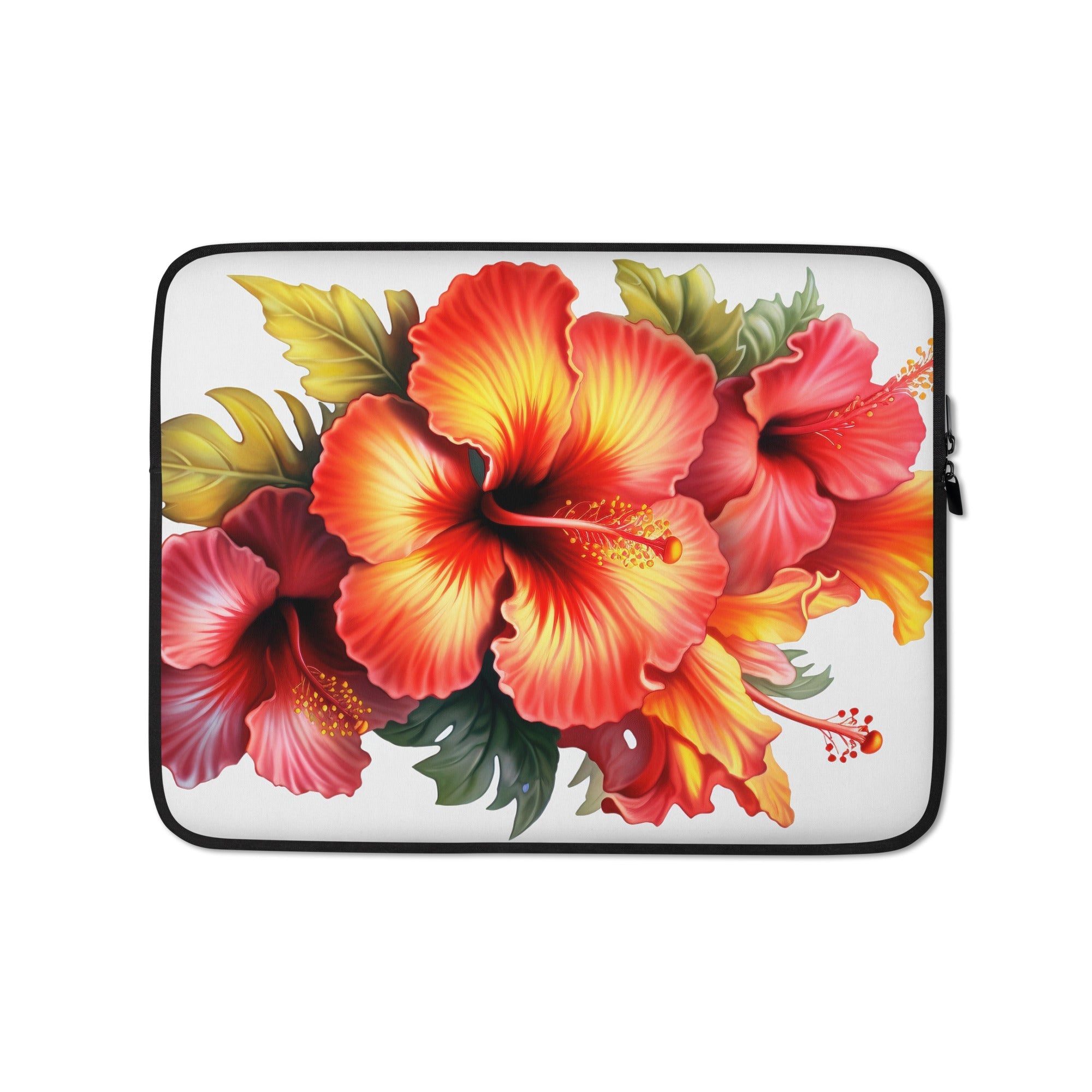 Hibiscus Flower Laptop Sleeve by Visual Verse - Image 2