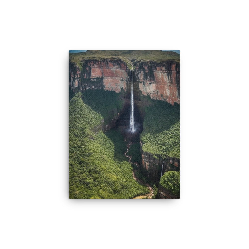 Highest Waterfall Adventure Thin Canvas by Visual Verse - Image 2