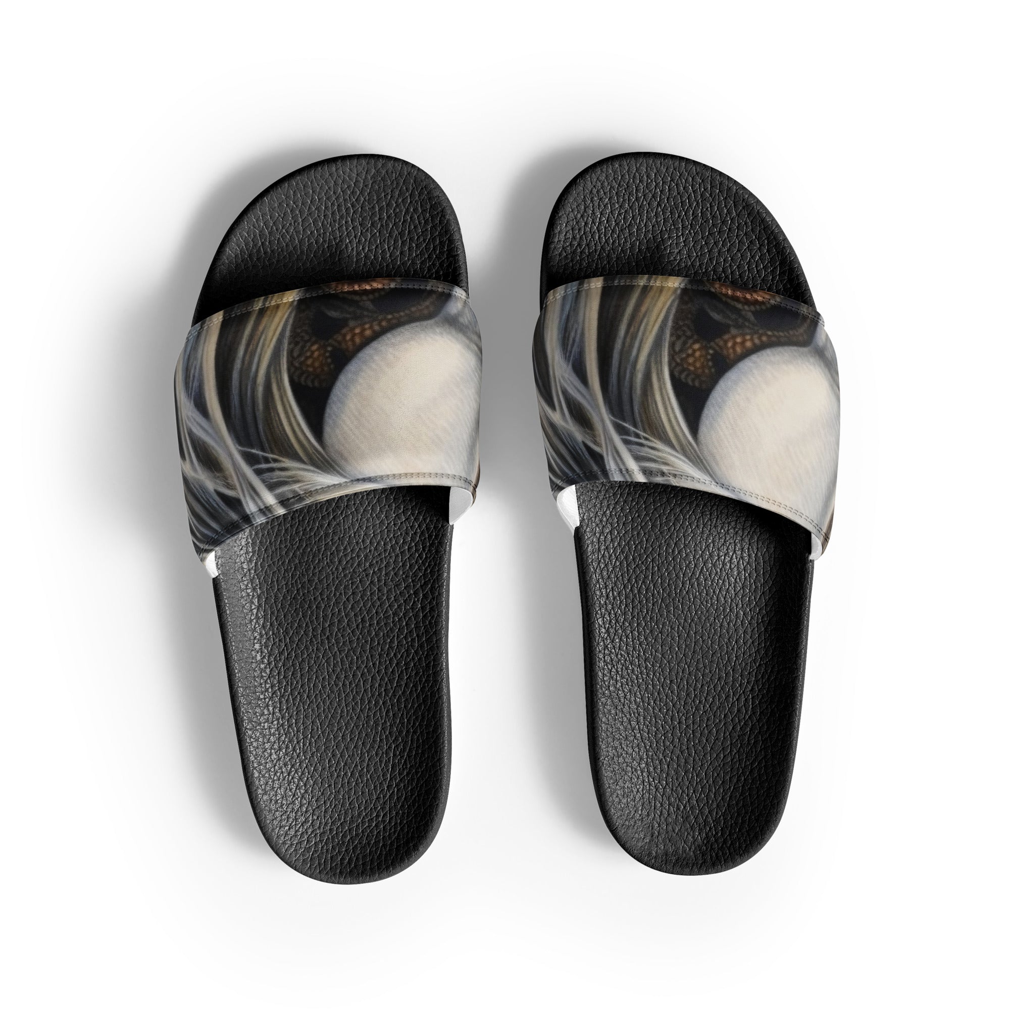 Horse Coat Men's Slides by Visual Verse - Image 1