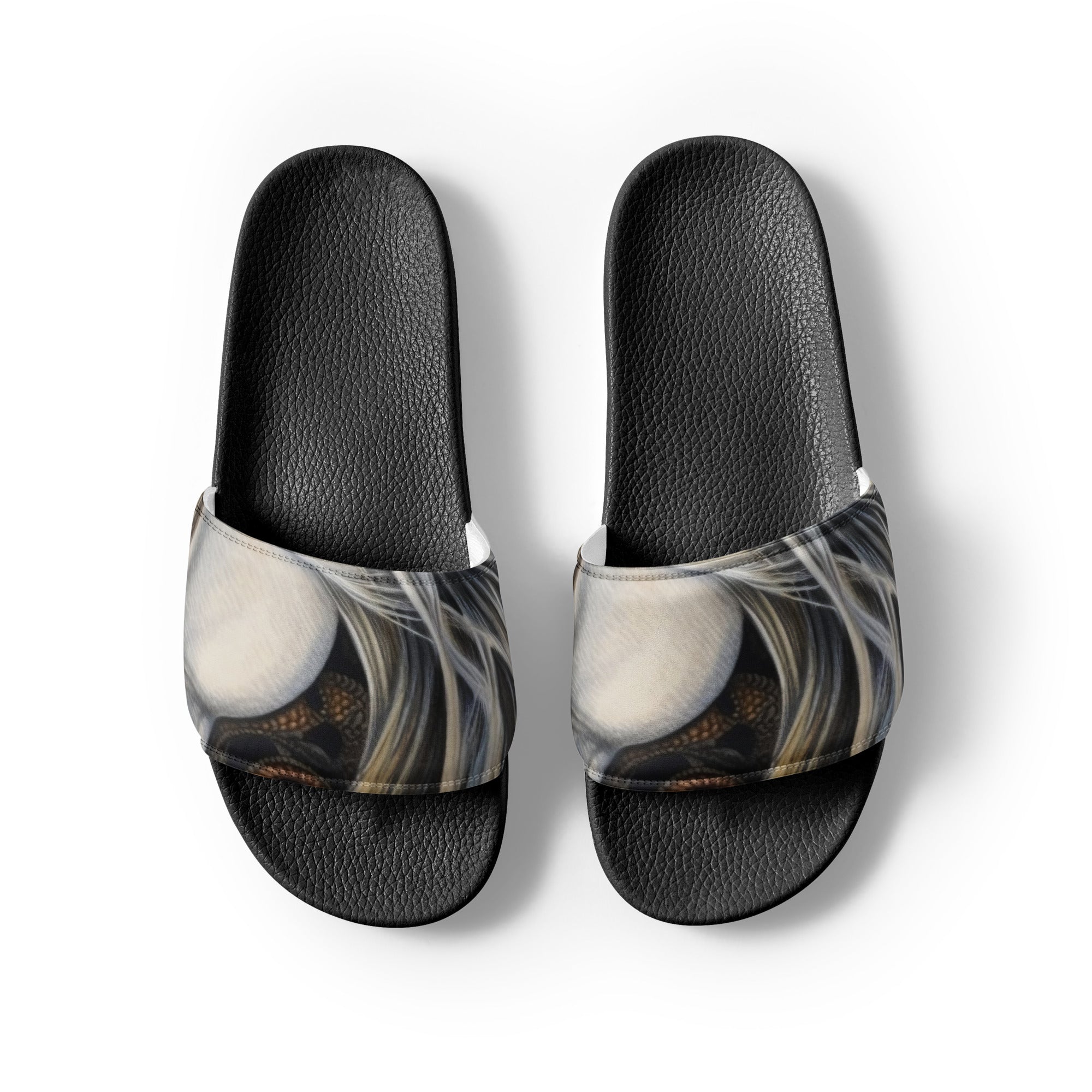 Horse Coat Men's Slides by Visual Verse - Image 2