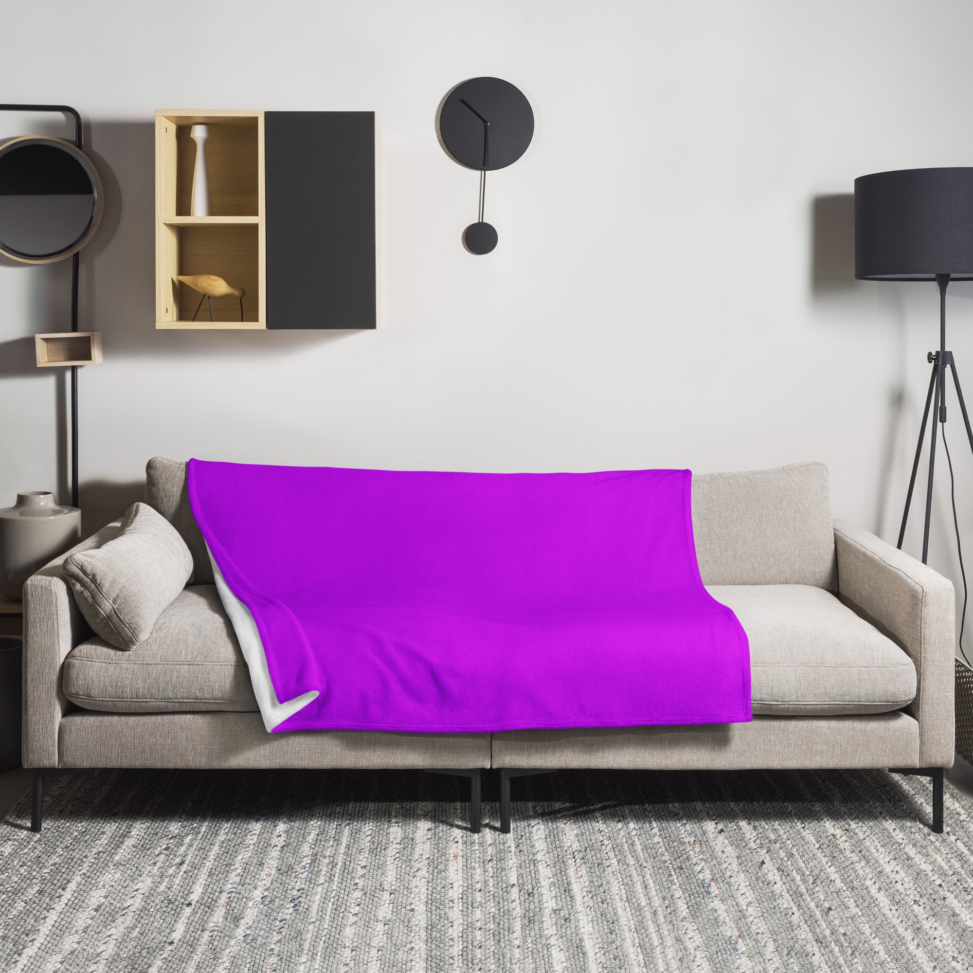 Hot Purple Color Blanket by Visual Verse - Image 1