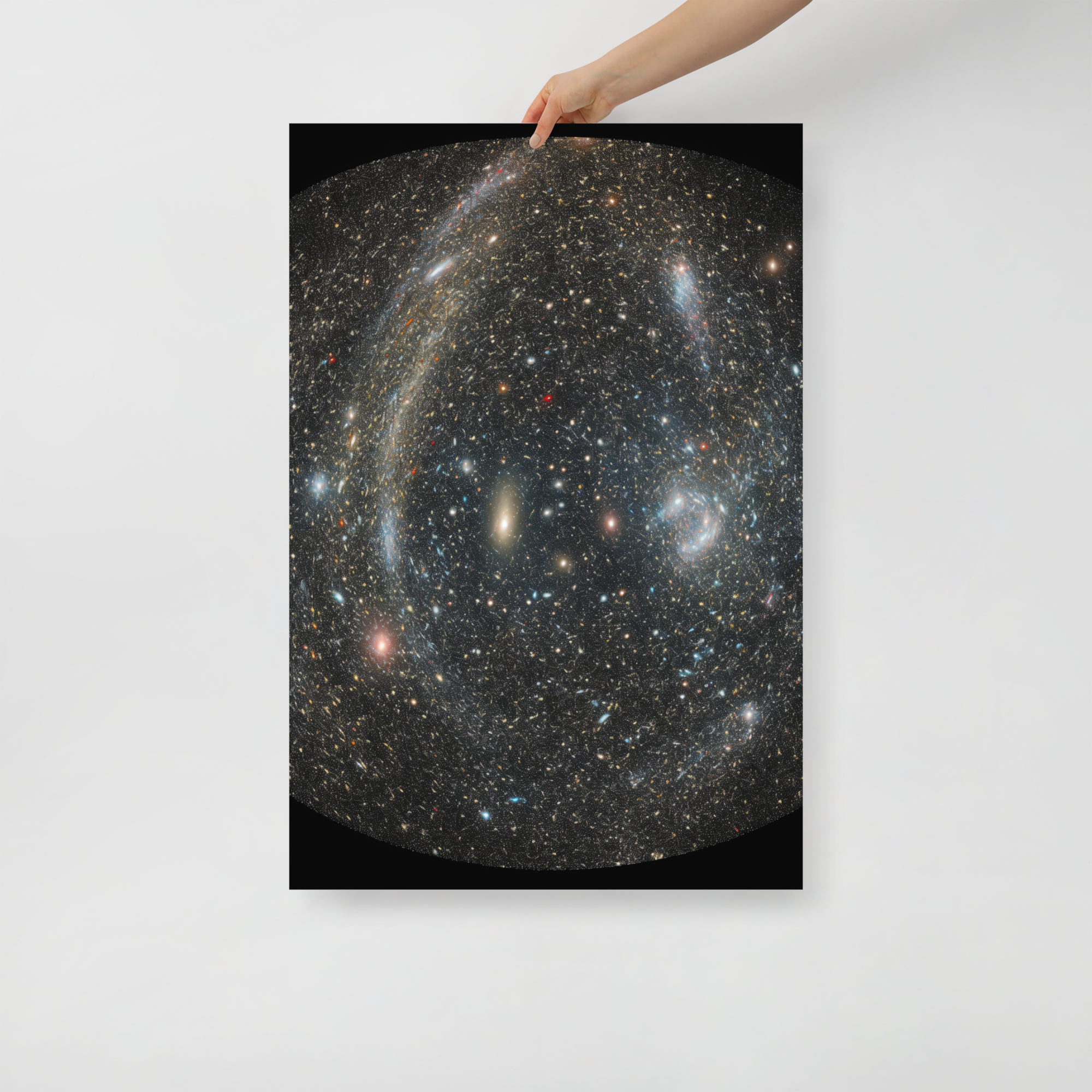 Hubble Ultra-Deep Field Cosmic Mosaic Art Poster by Visual Verse - Image 1