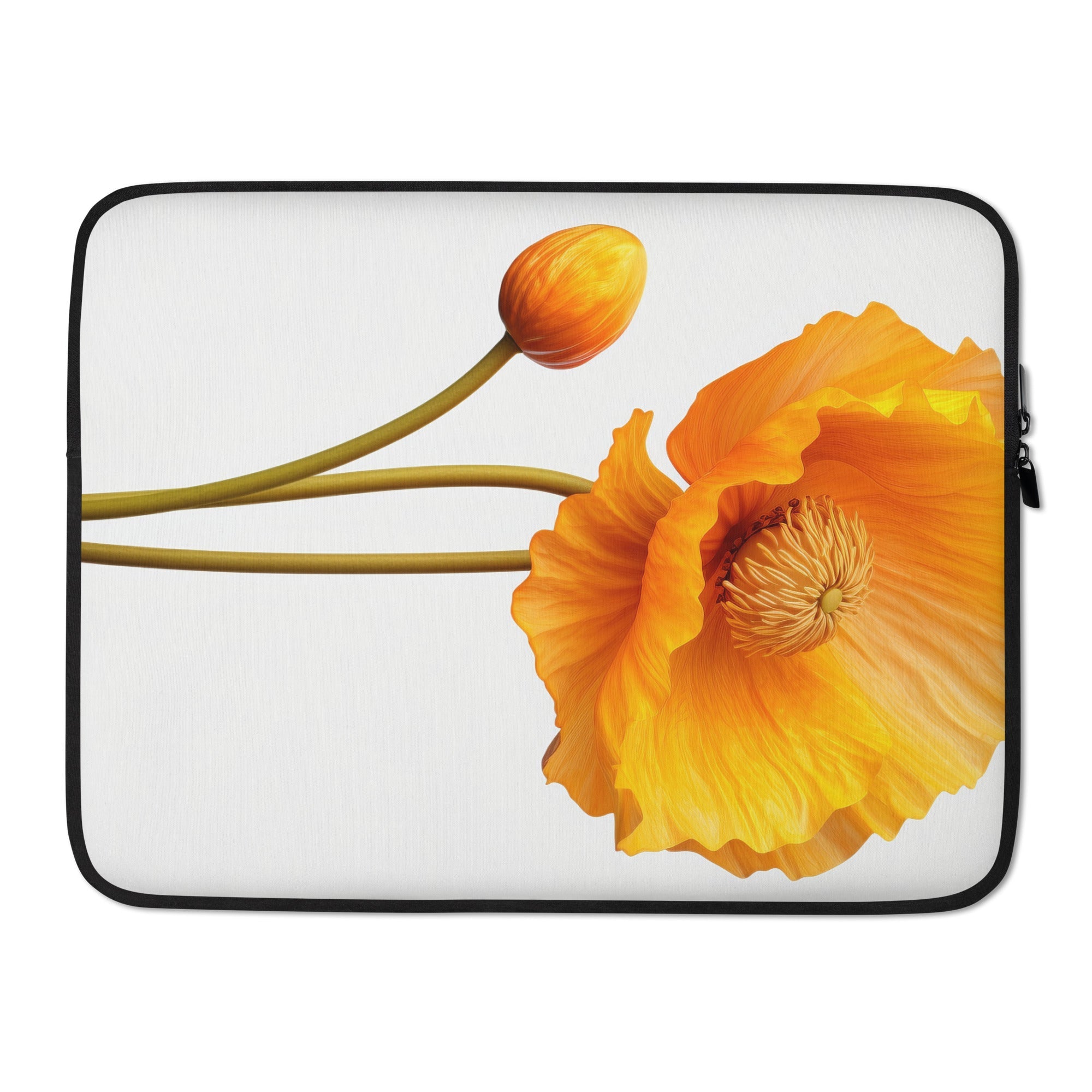 Iceland Poppy Flower Laptop Sleeve by Visual Verse - Image 1