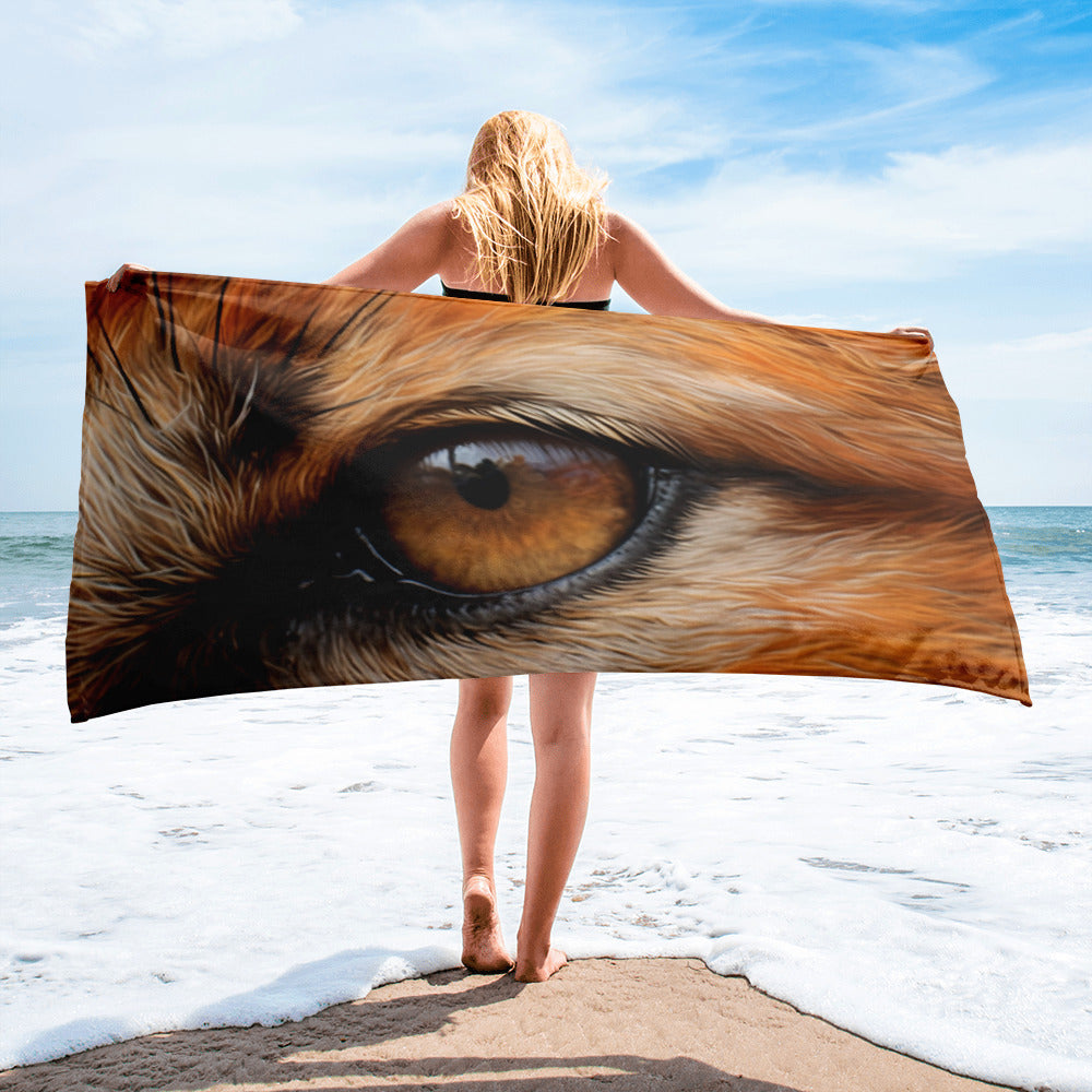 Intricate Deer Fur Beach Towel by Visual Verse - Image 2