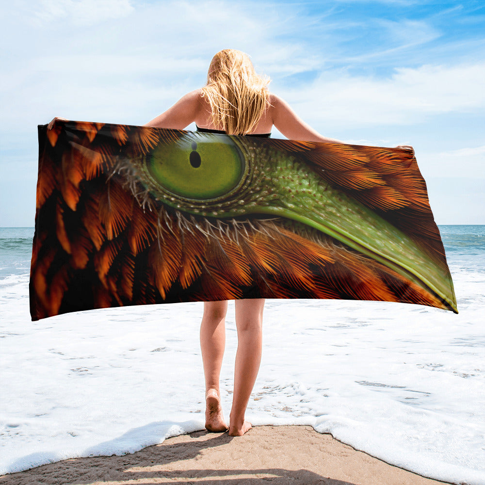 Intricate Kiwi Skin Beach Towel by Visual Verse - Image 2