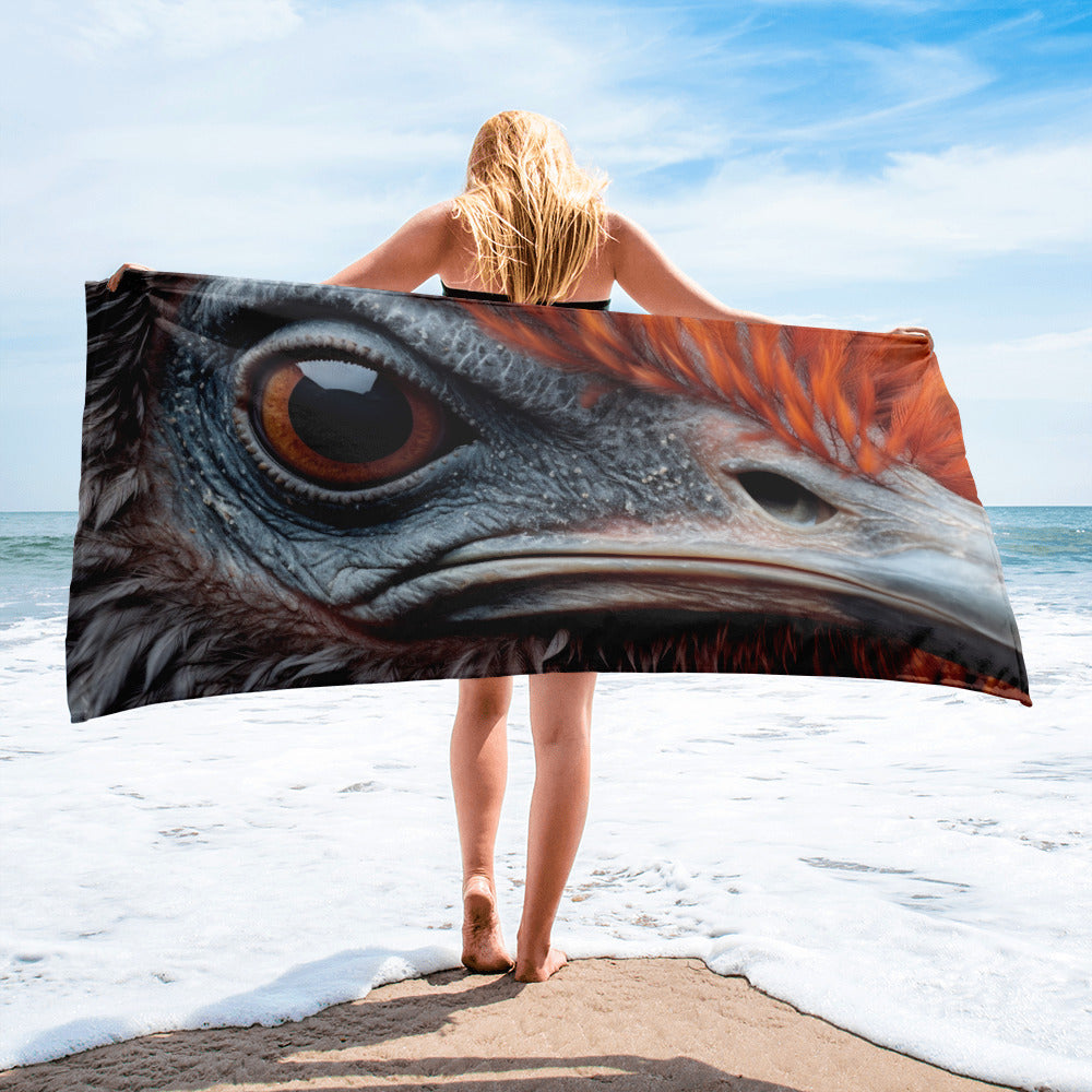 Intricate Ostrich Feather Beach Towel by Visual Verse - Image 2