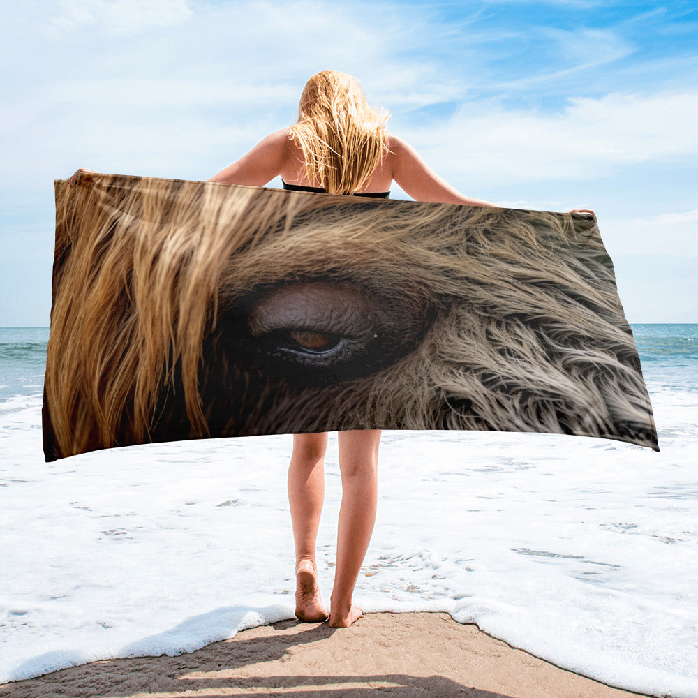 Intricate Sloth Fur Beach Towel by Visual Verse - Image 2