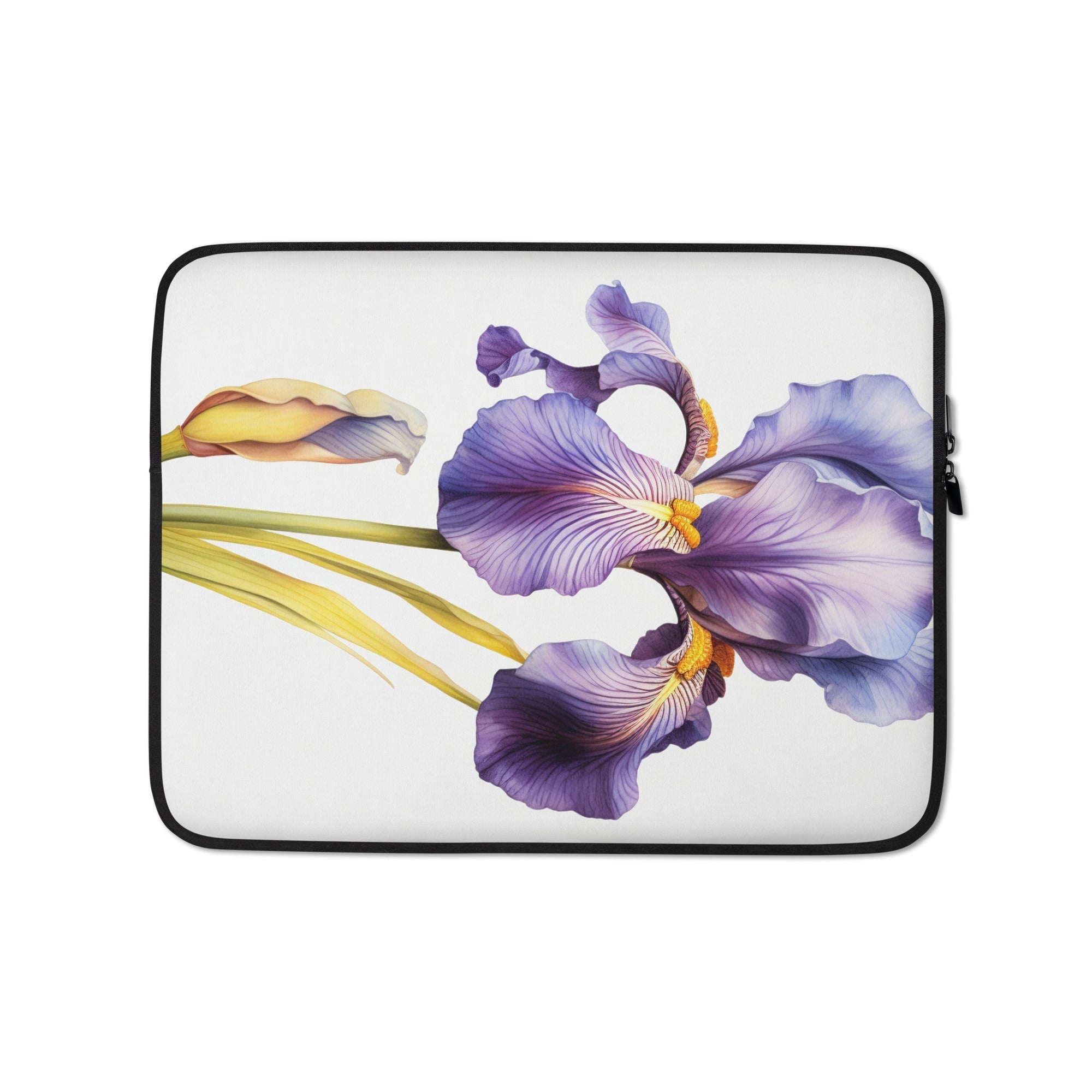 Iris Flower Laptop Sleeve by Visual Verse - Image 2