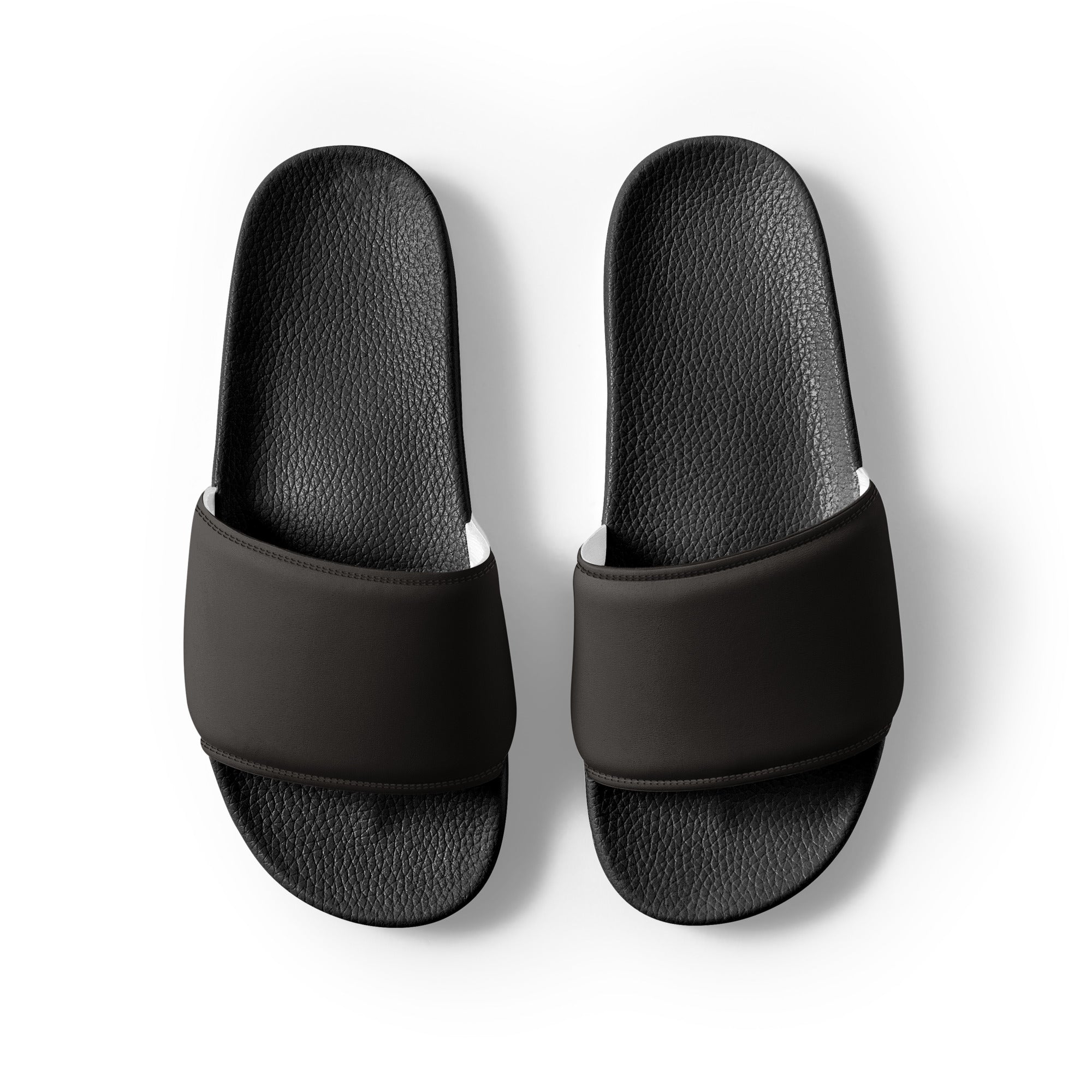 Ivory Black Color Men's Slides by Visual Verse - Image 2