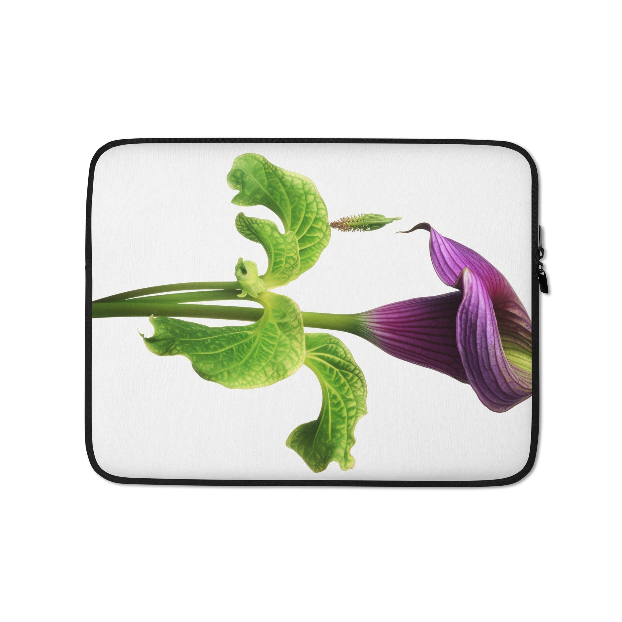 Jack-In-The-Pulpit Flower Laptop Sleeve by Visual Verse - Image 2