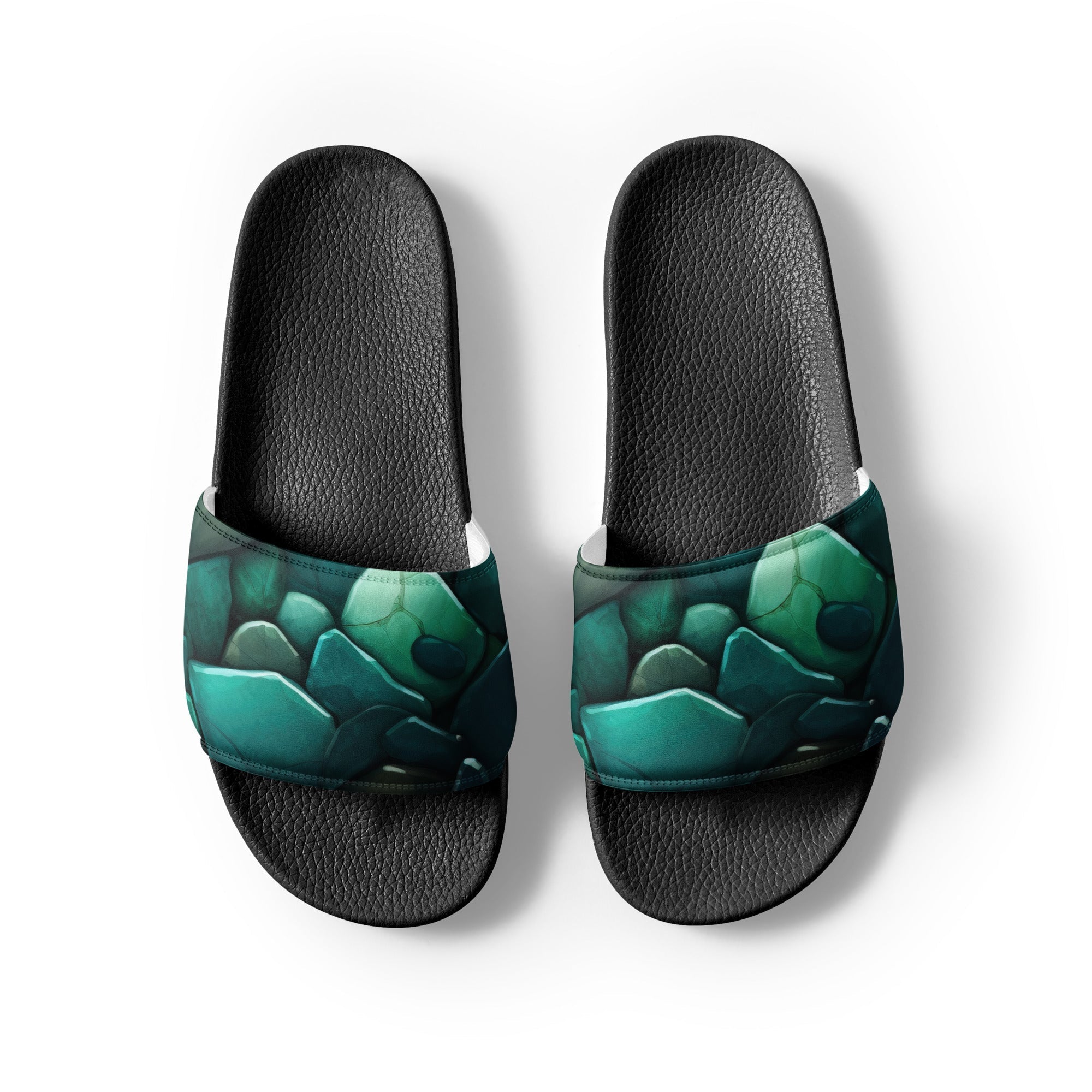 Jade Rock Men's Slides by Visual Verse - Image 2