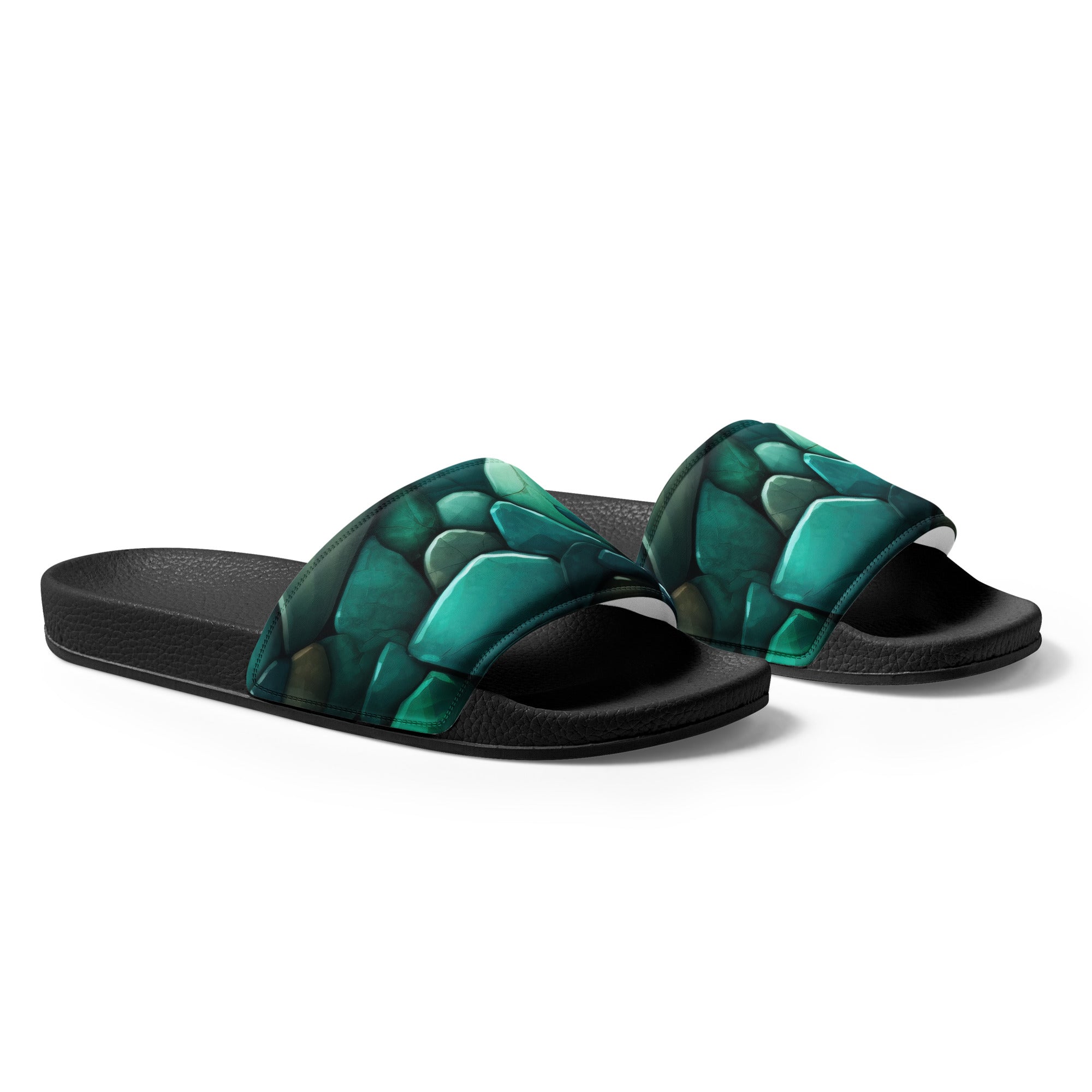 Jade Rock Men's Slides by Visual Verse - Image 4