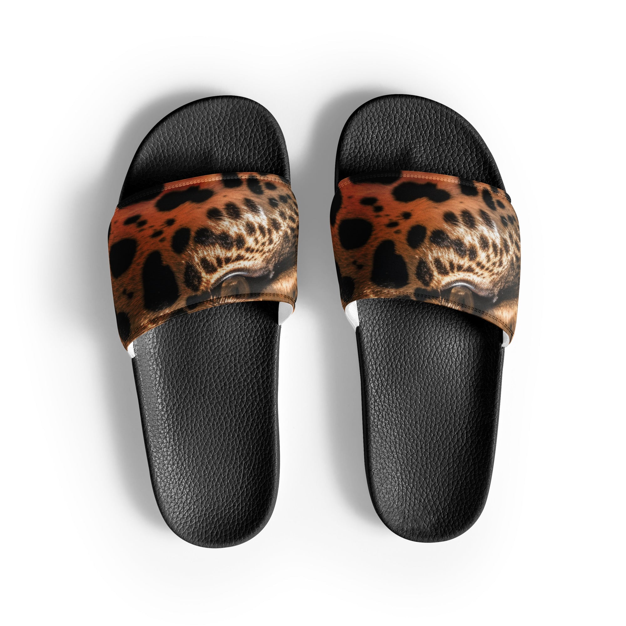 Jaguar Fur Men's Slides by Visual Verse - Image 1