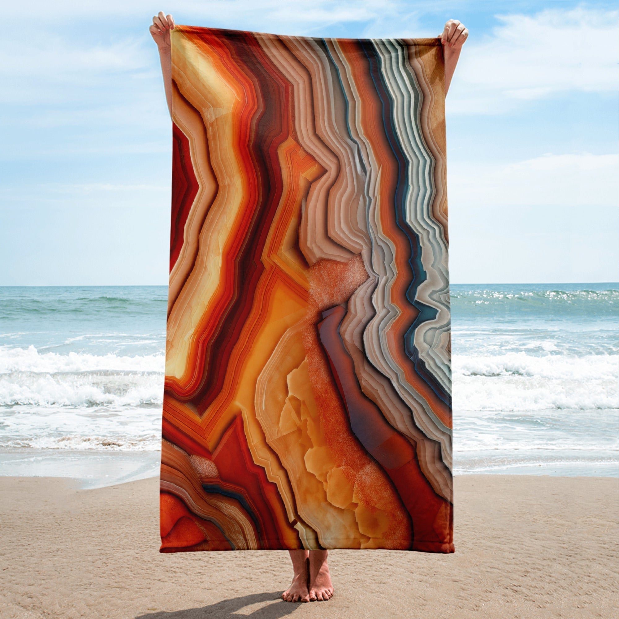 Jasper Rock Beach Towel by Visual Verse - Image 1