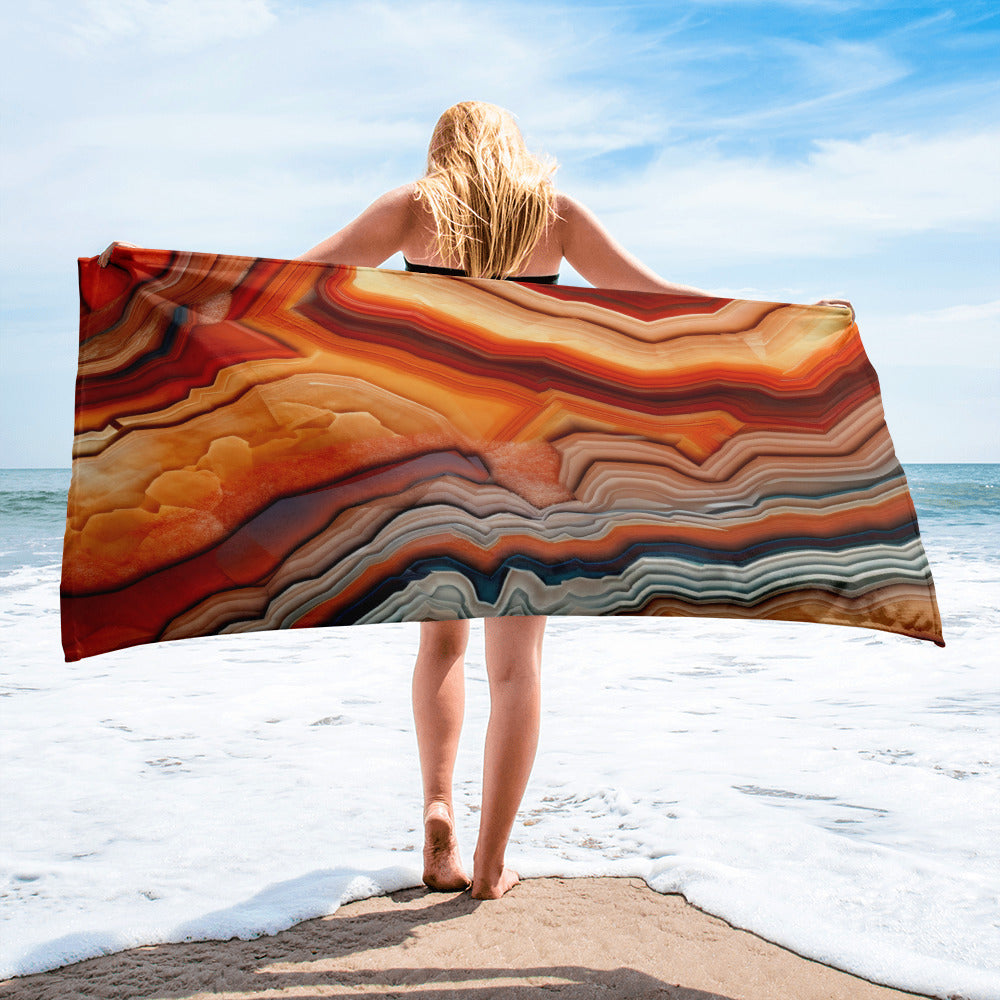 Jasper Rock Beach Towel by Visual Verse - Image 2