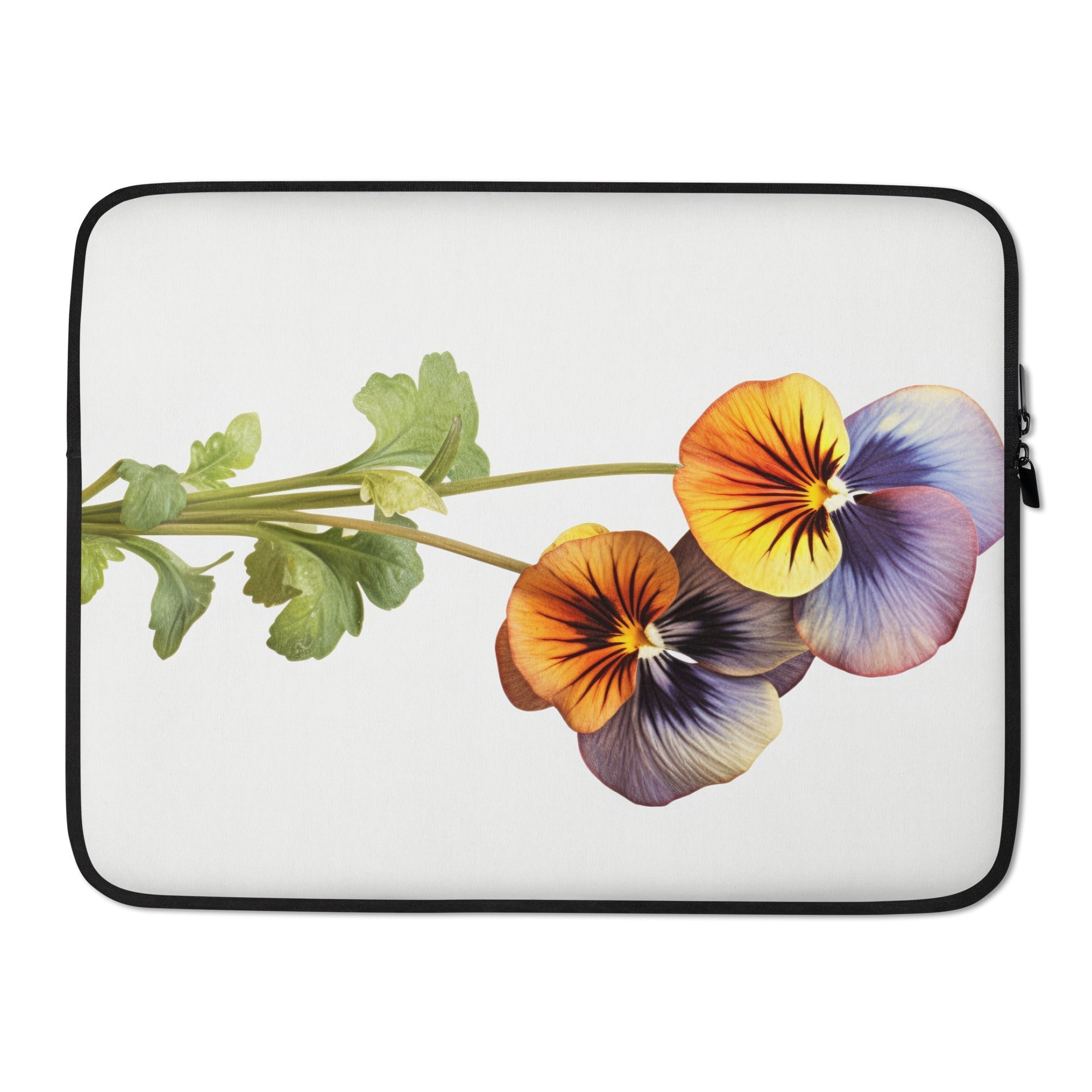 Johnny Jump Up Flower Laptop Sleeve by Visual Verse - Image 1