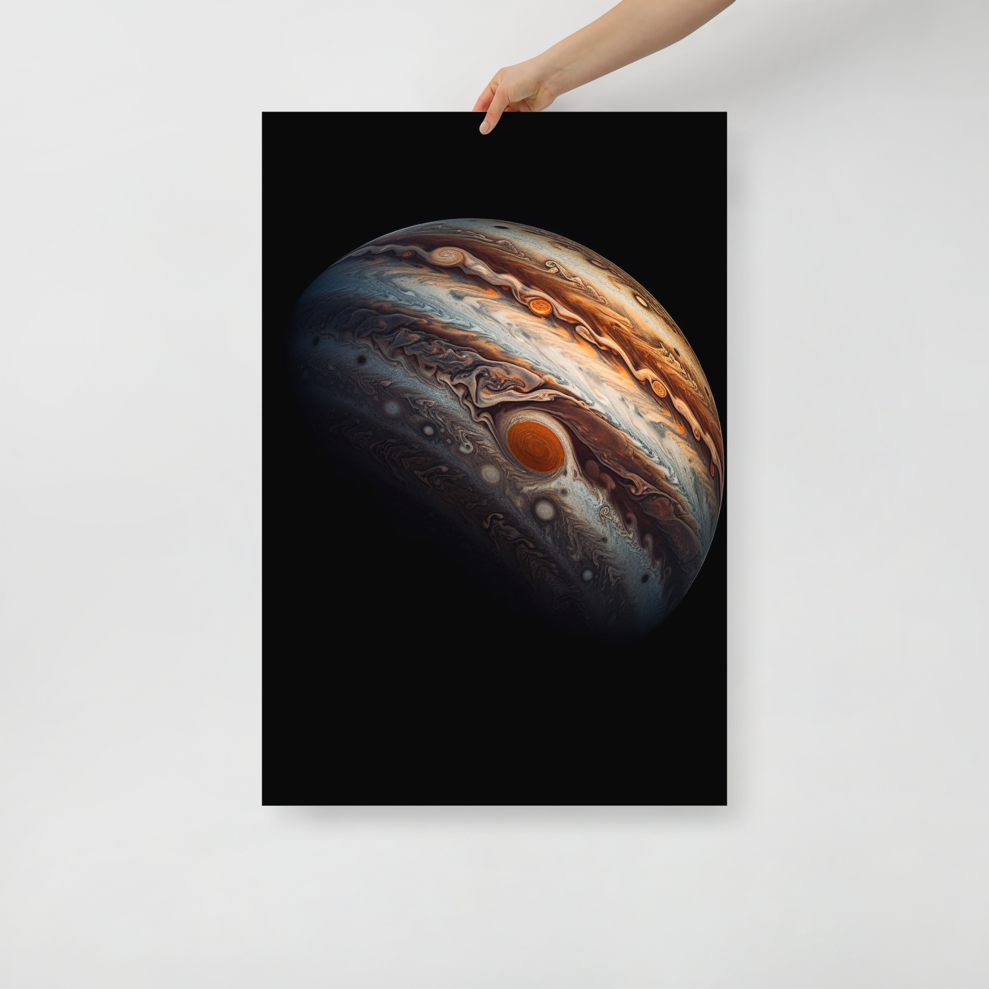 Jupiter's Great Red Spot Maelstrom Art Poster by Visual Verse - Image 1