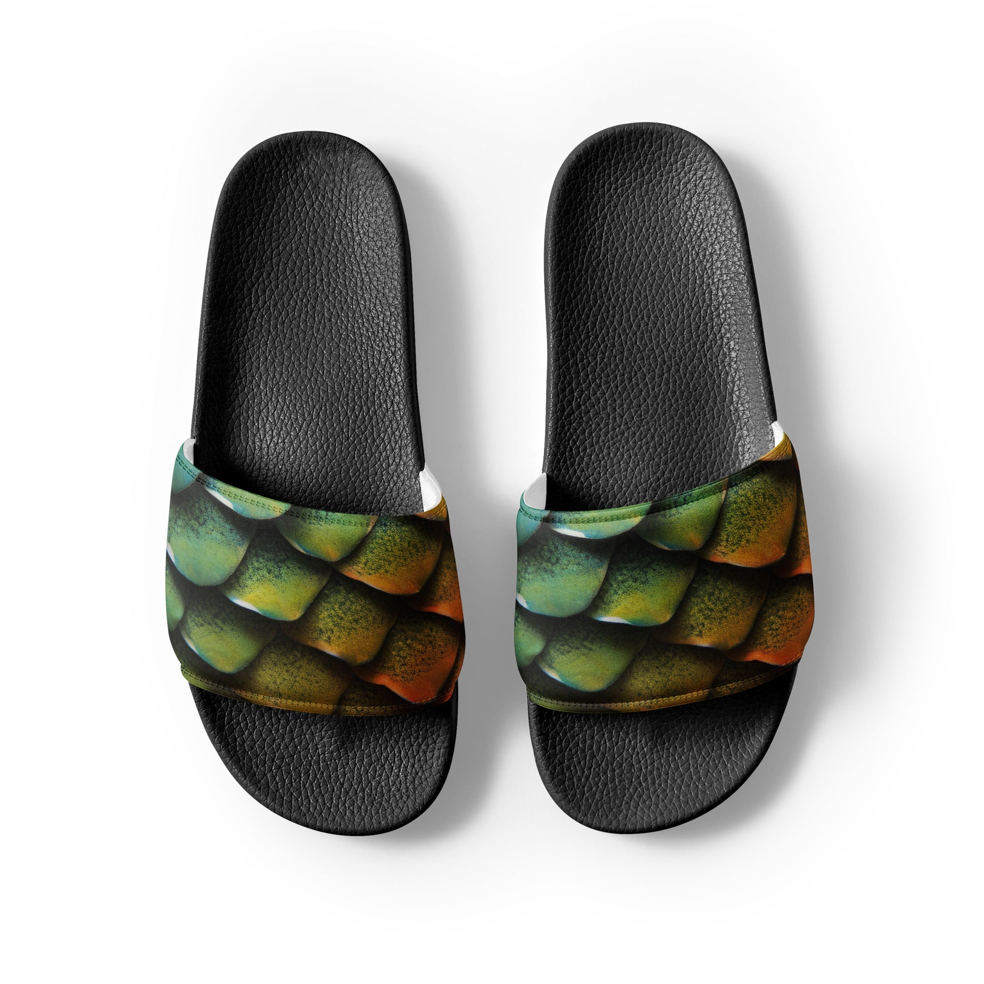 Komodo Dragon Scale Men's Slides by Visual Verse - Image 2