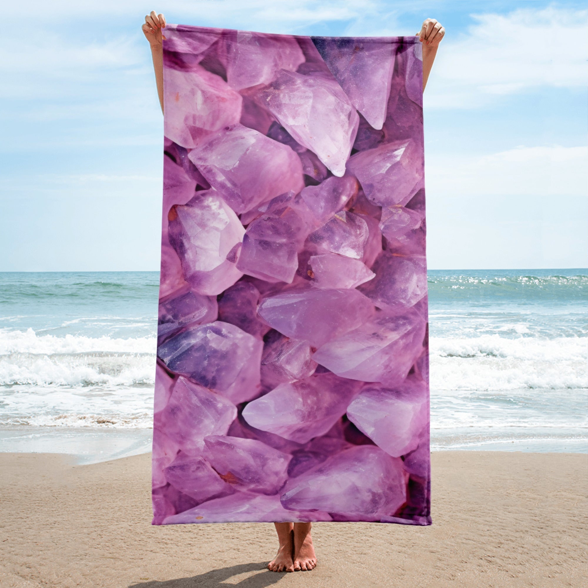 Kunzite Rock Beach Towel by Visual Verse - Image 1