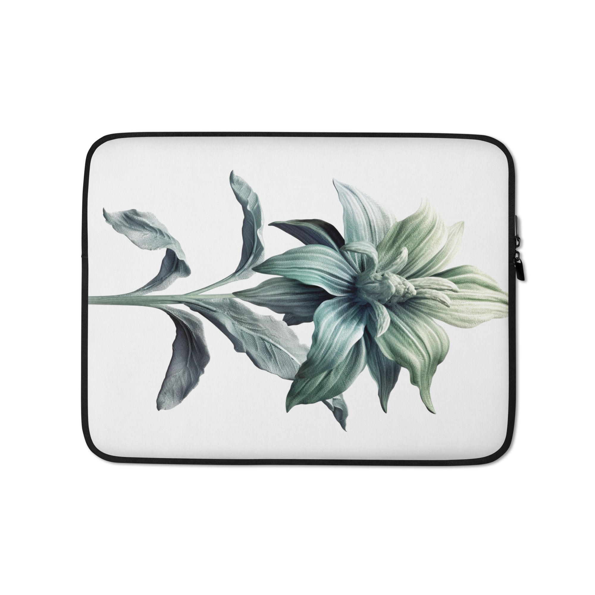 Lambs Ear Flower Laptop Sleeve by Visual Verse - Image 2