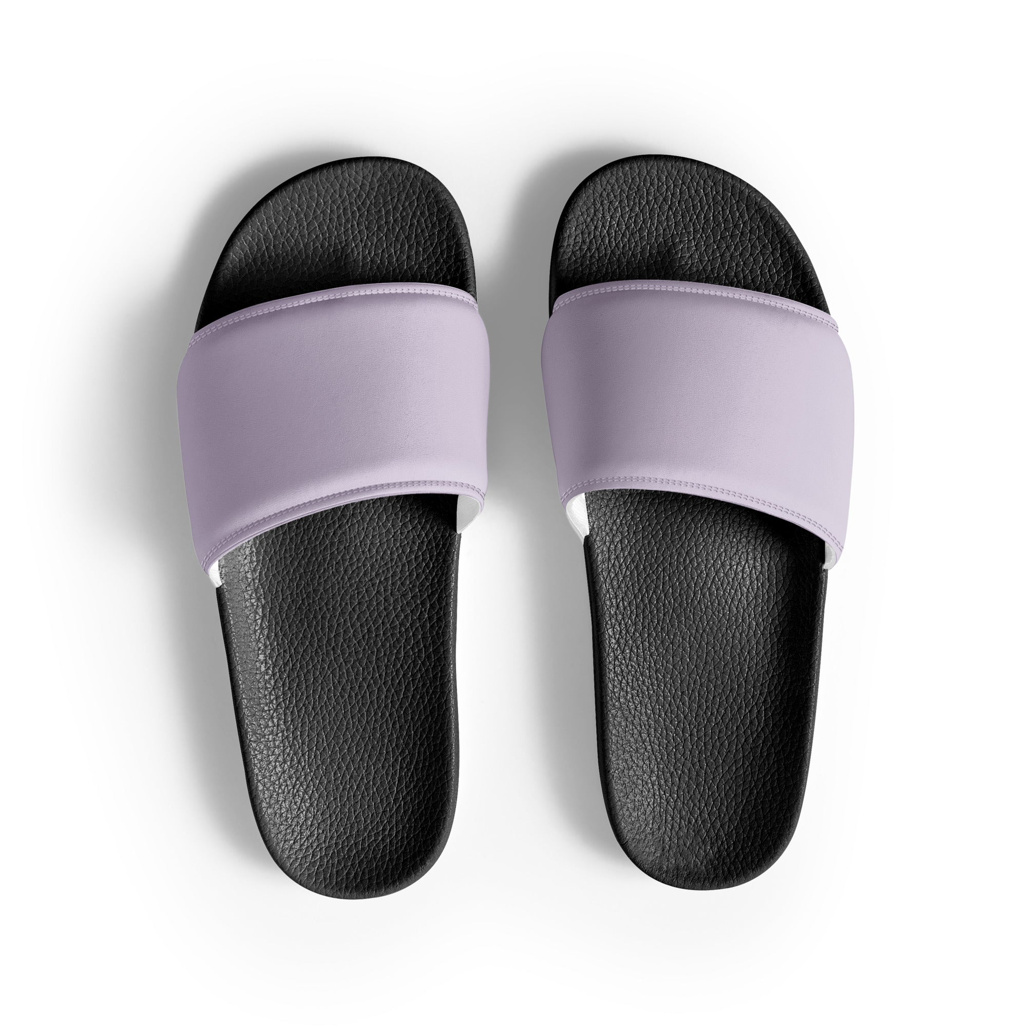 Languid Lavender Color Men's Slides by Visual Verse - Image 1