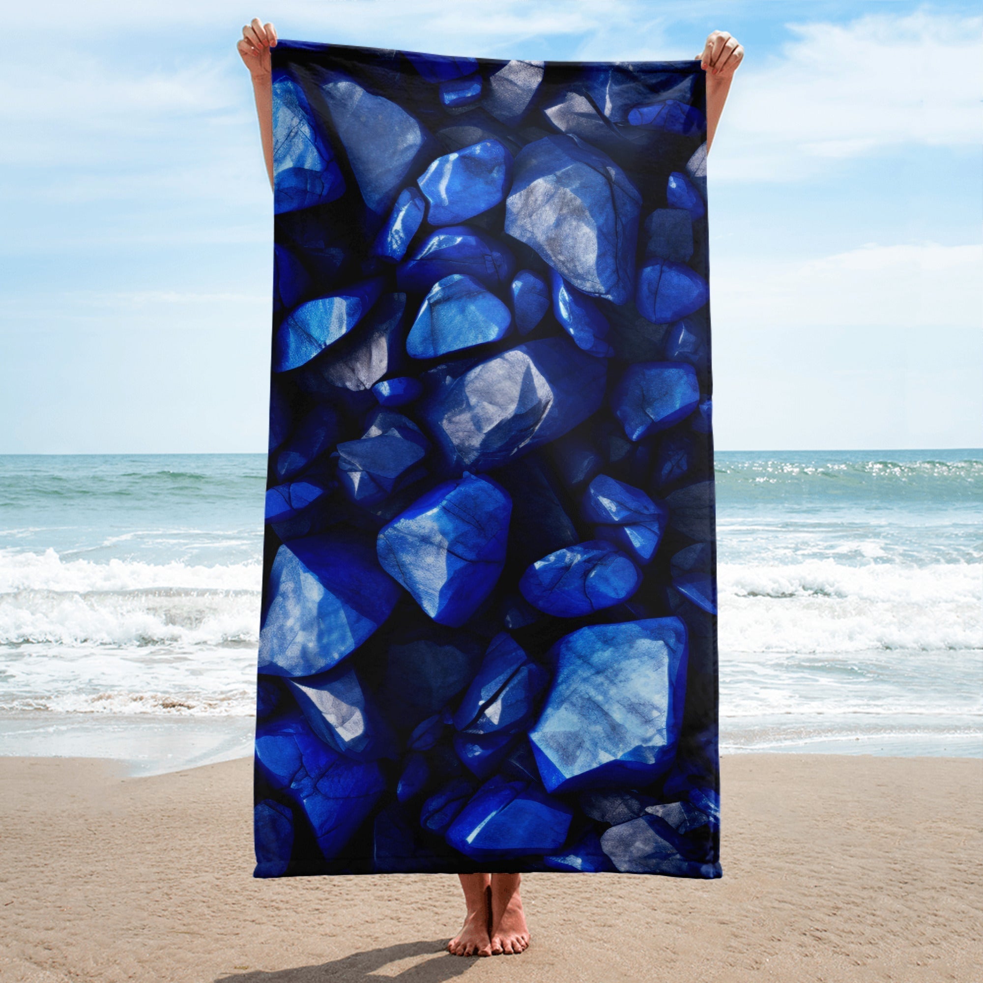 Lapis Lazuli Beach Towel by Visual Verse - Image 1