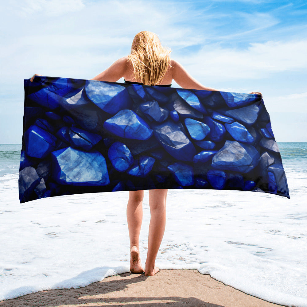 Lapis Lazuli Beach Towel by Visual Verse - Image 2