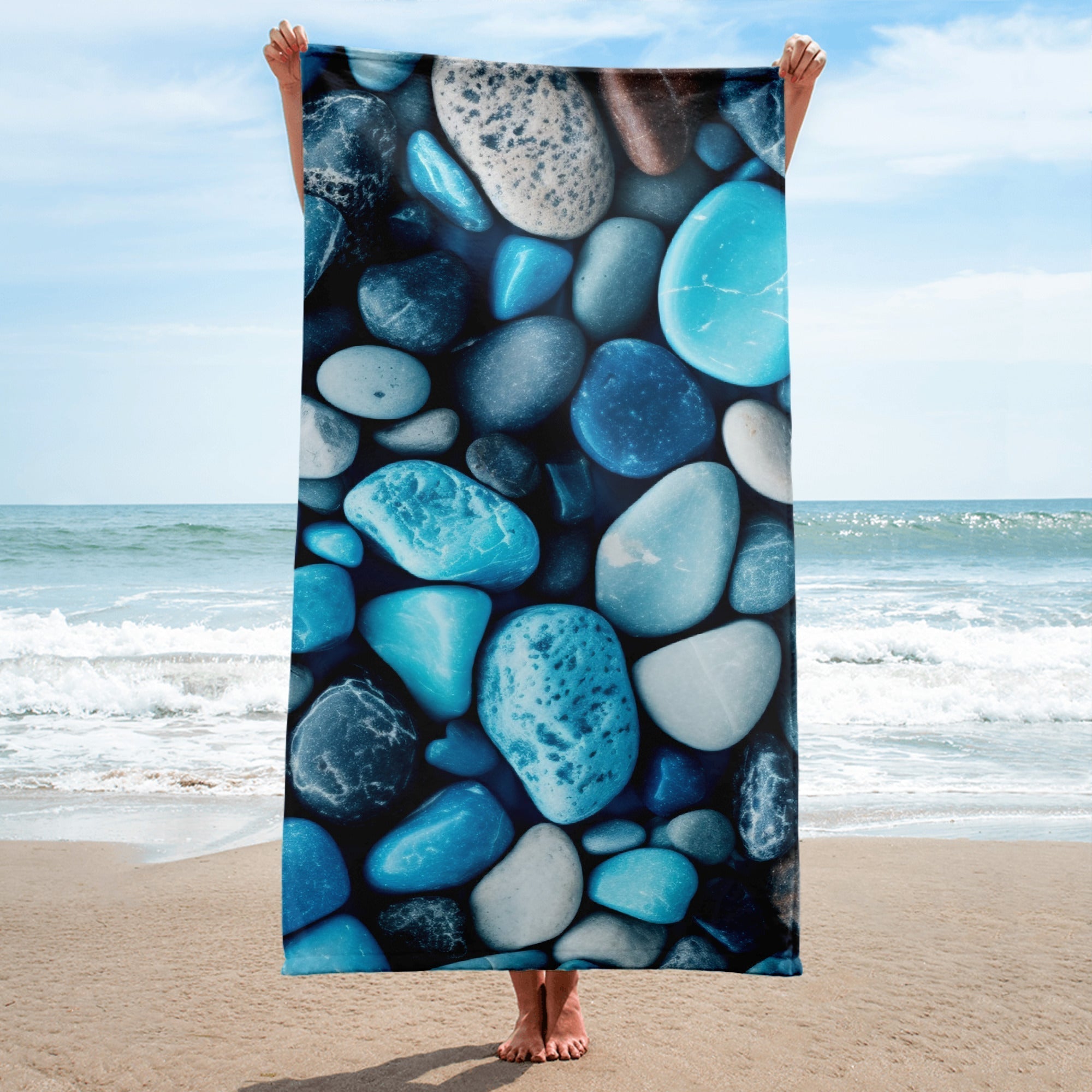 Larimar Rock Beach Towel by Visual Verse - Image 1