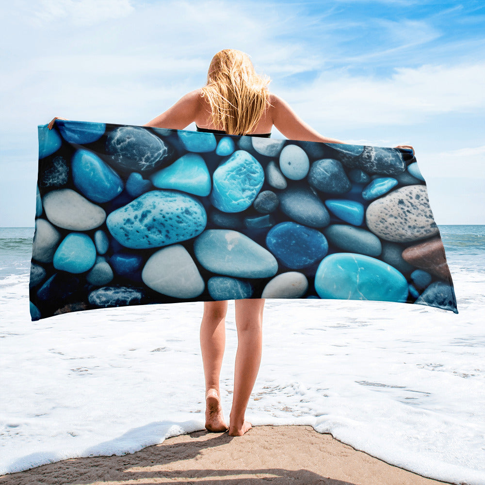 Larimar Rock Beach Towel by Visual Verse - Image 2