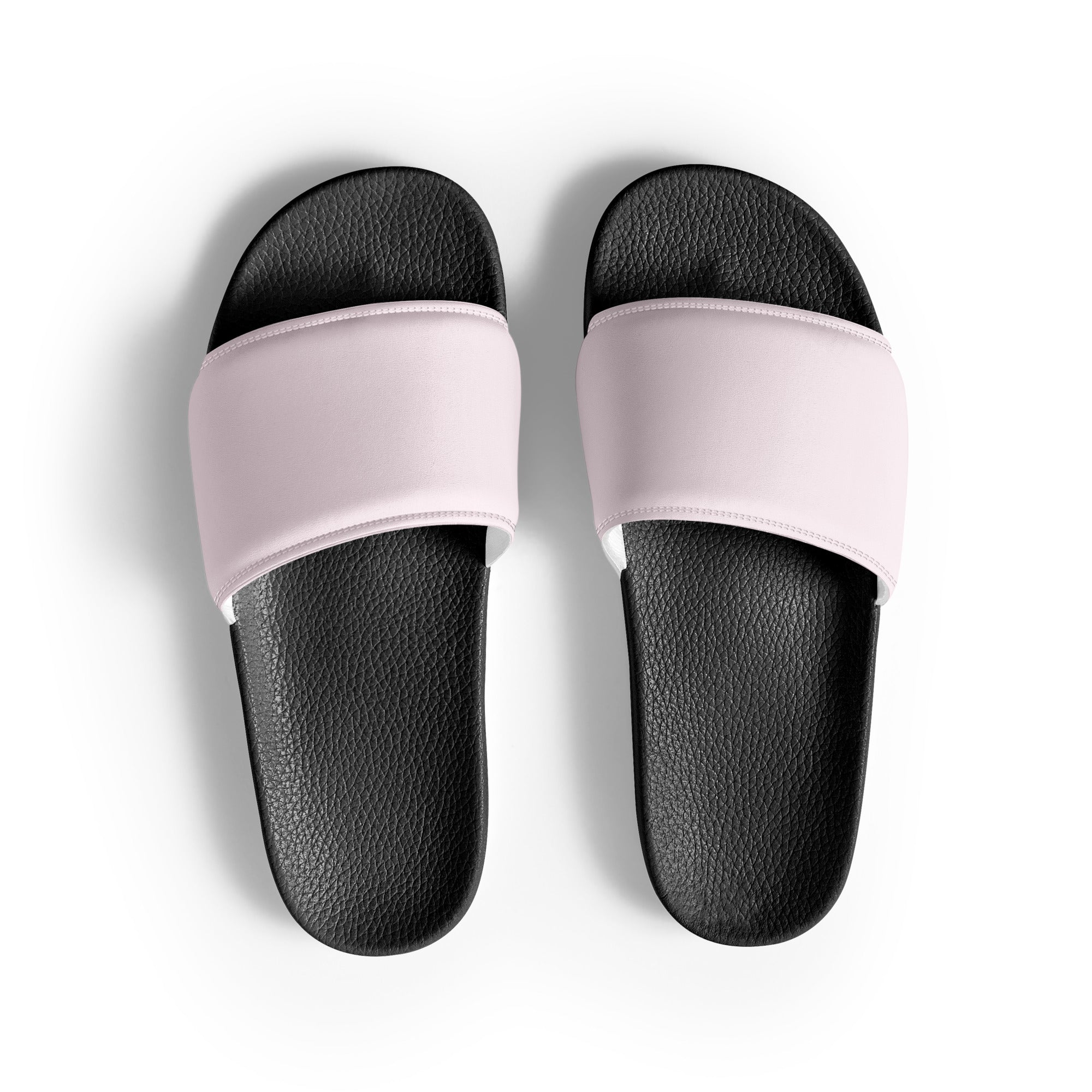 Lavender Blush Color Men's Slides by Visual Verse - Image 1