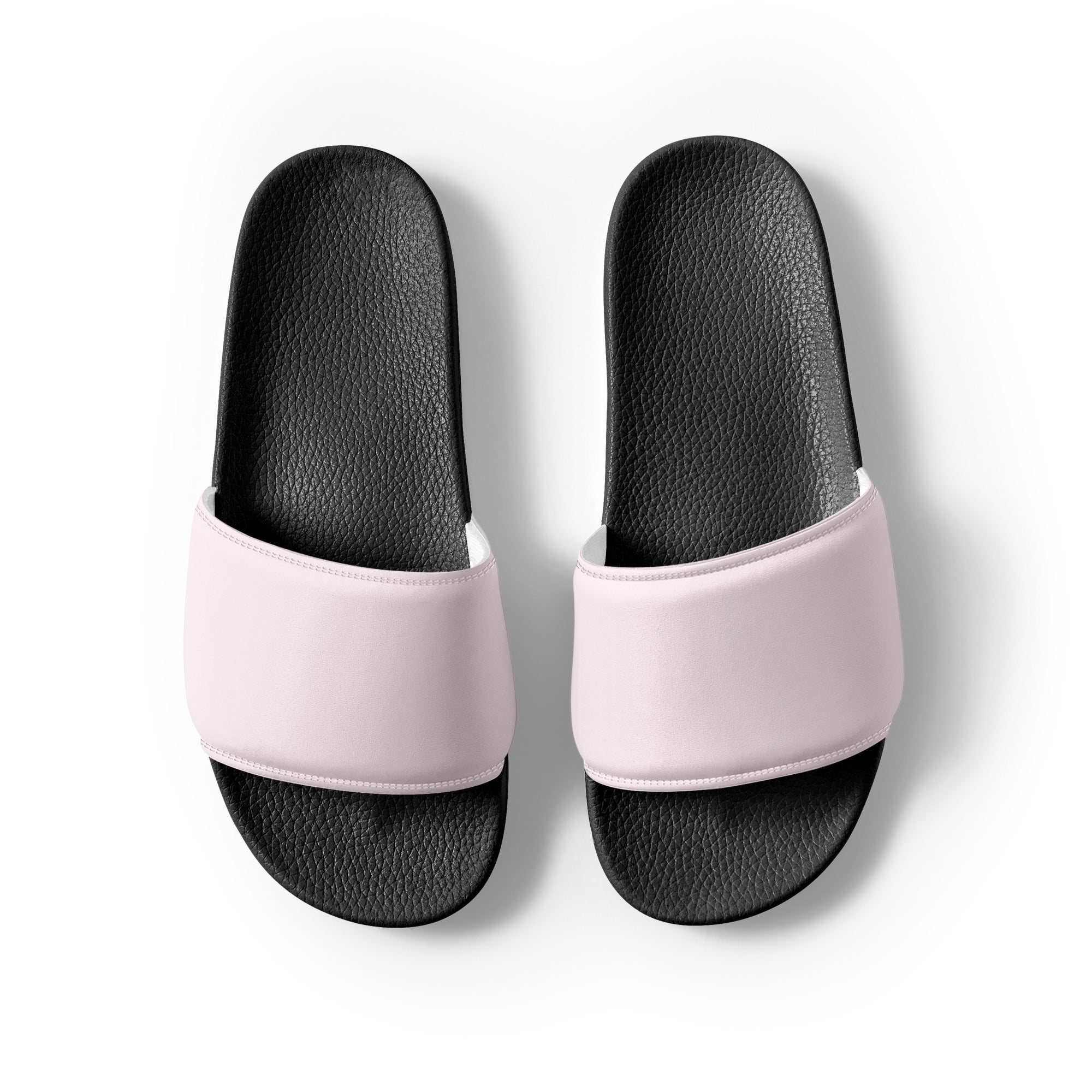 Lavender Blush Color Men's Slides by Visual Verse - Image 2