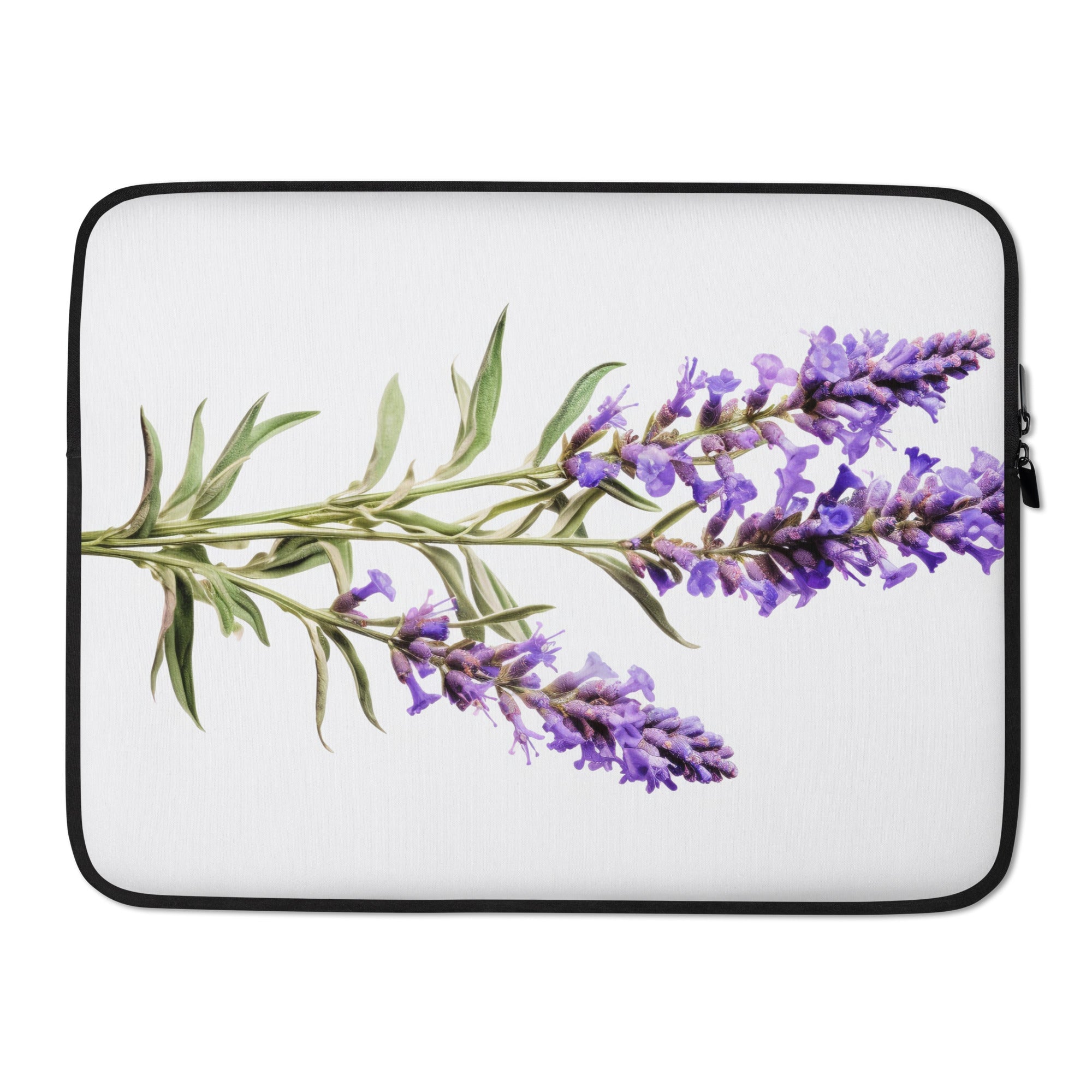 Lavender Flower Laptop Sleeve by Visual Verse - Image 1