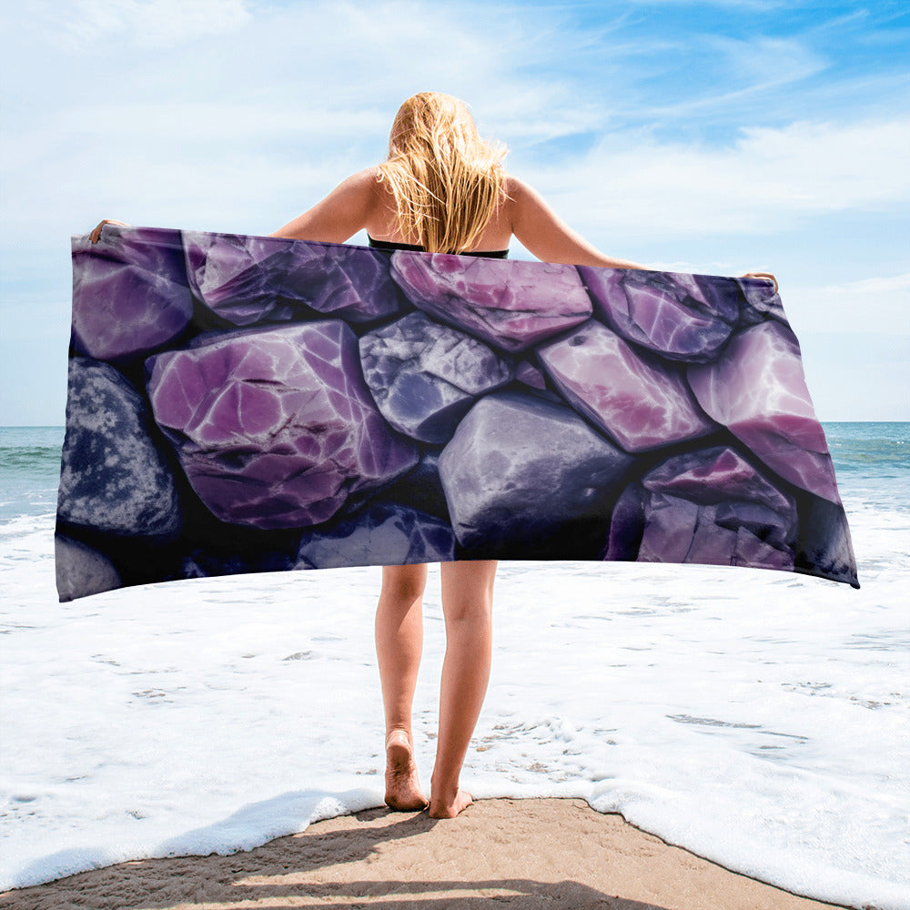 Lepidolite Beach Towel by Visual Verse - Image 2